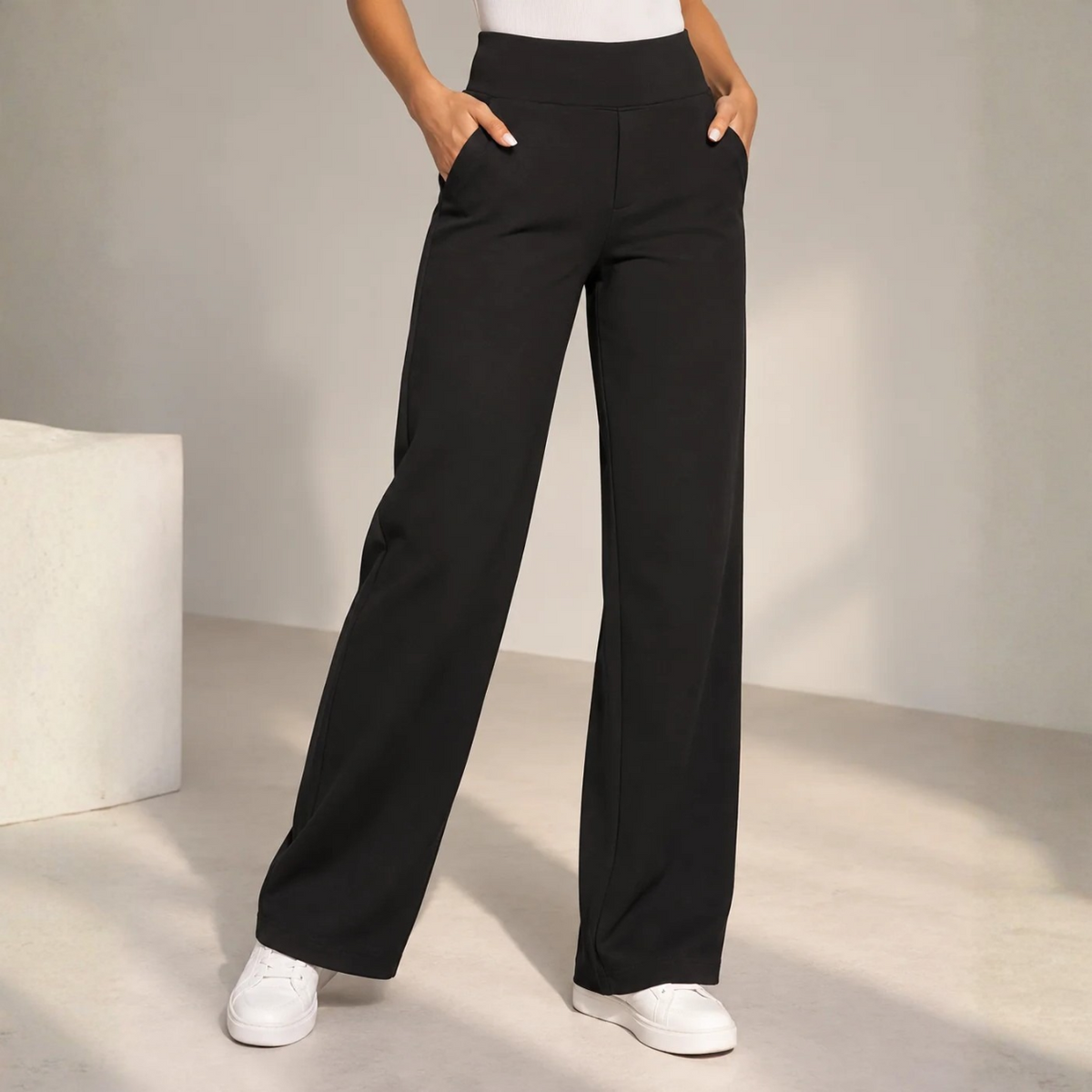 Lize Comfortable Elastic Wide-Leg Trousers