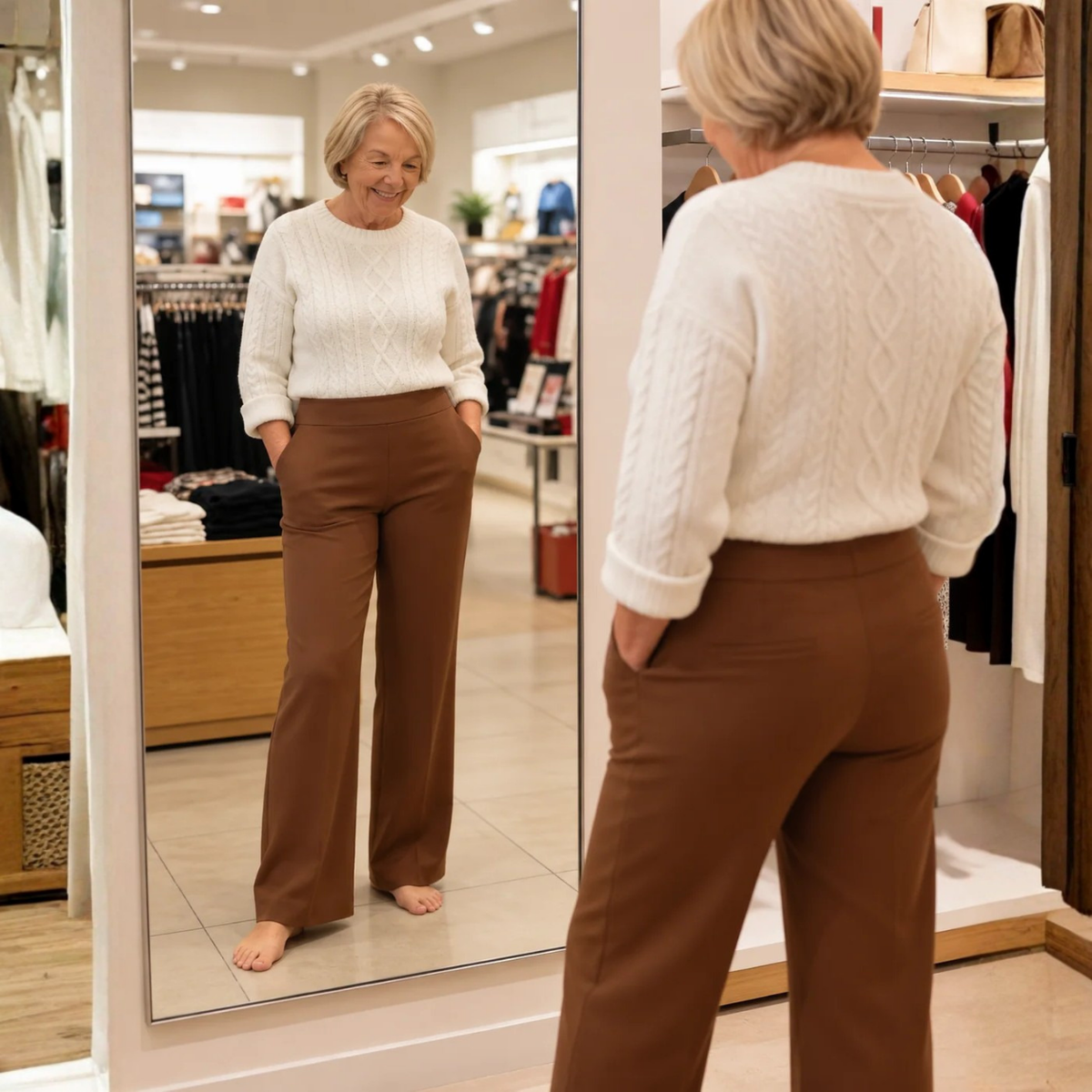 Lize Comfortable Elastic Wide-Leg Trousers