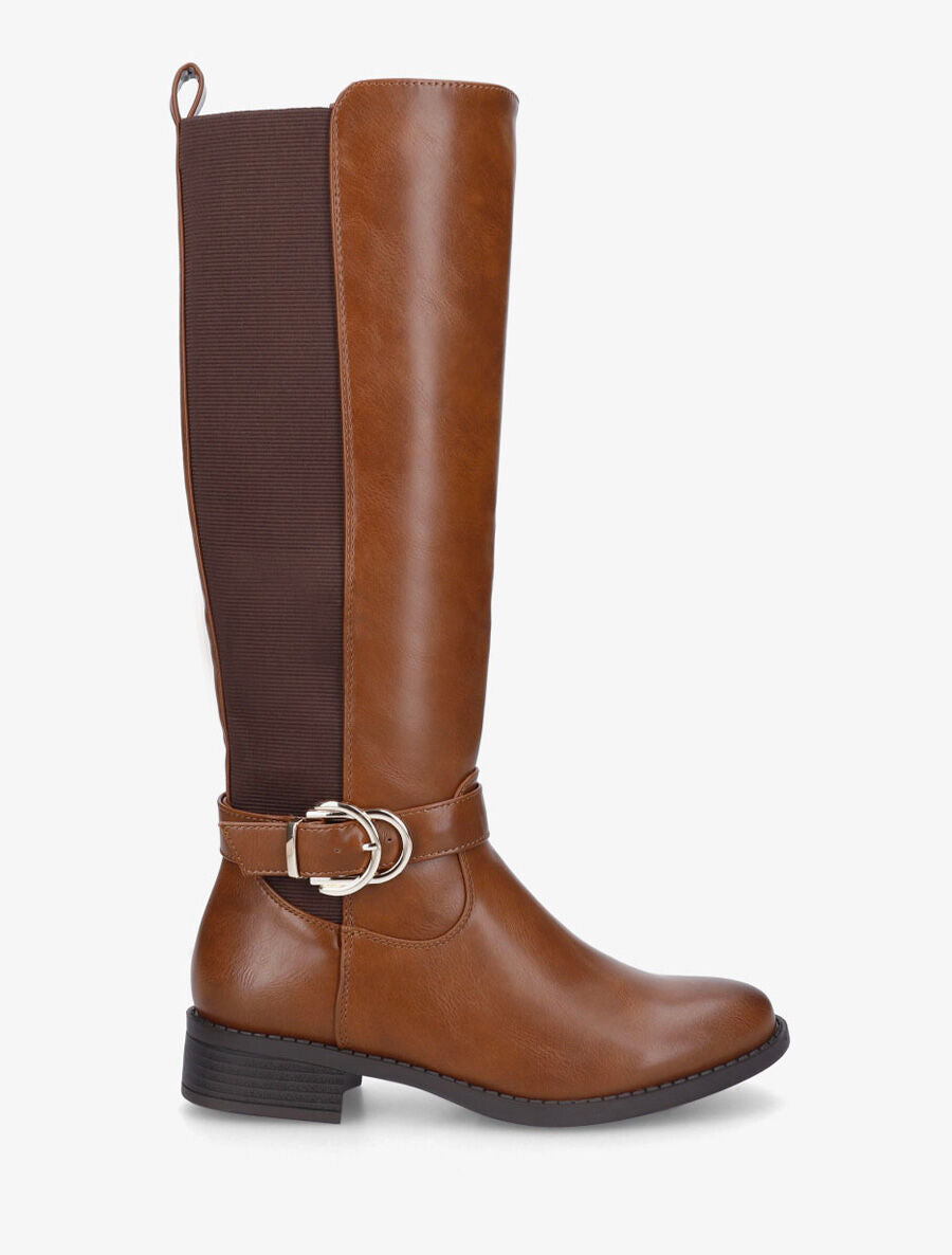 Strapped Block Heel Boots
