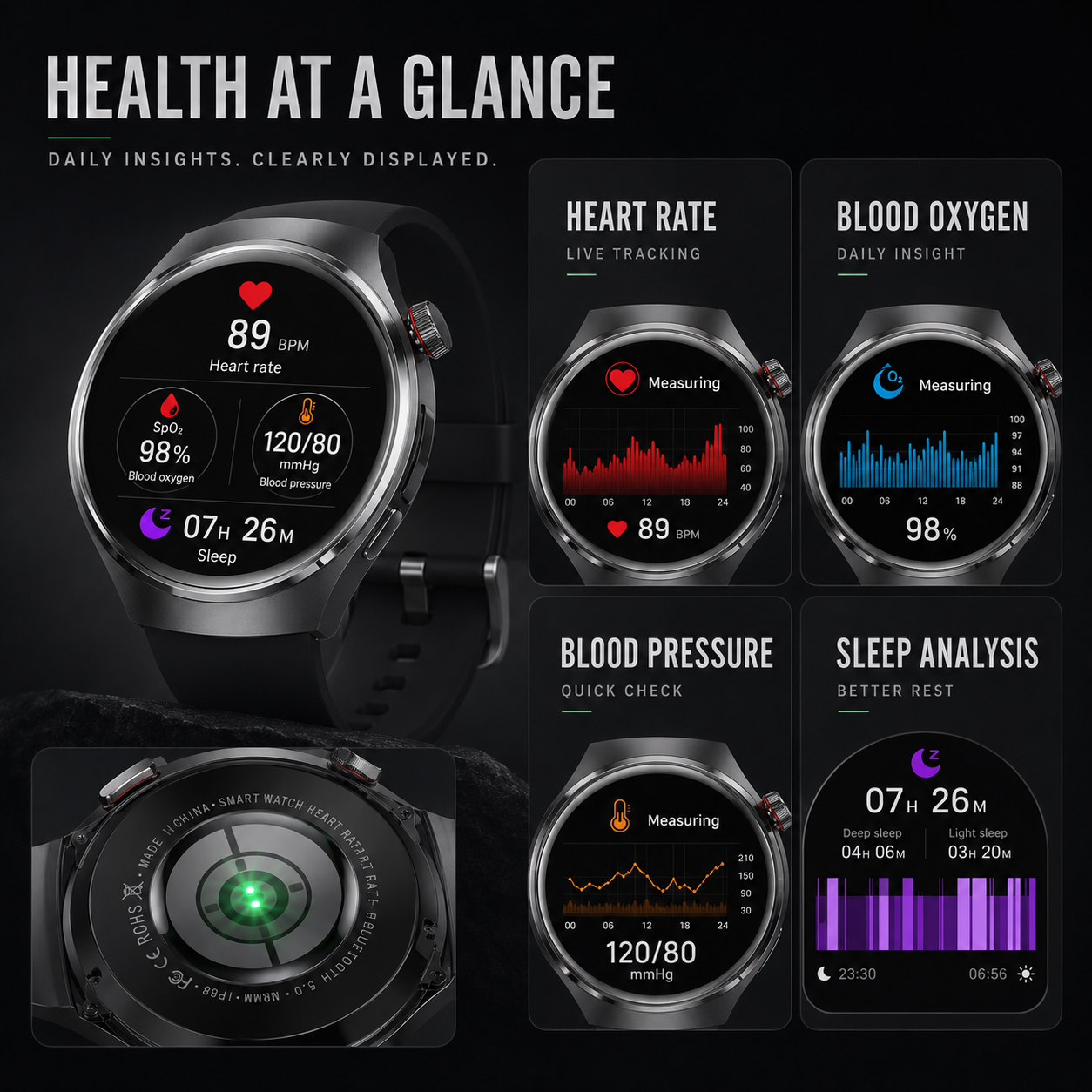 Nordspur | Health Smartwatch with Blood Pressure Tracker