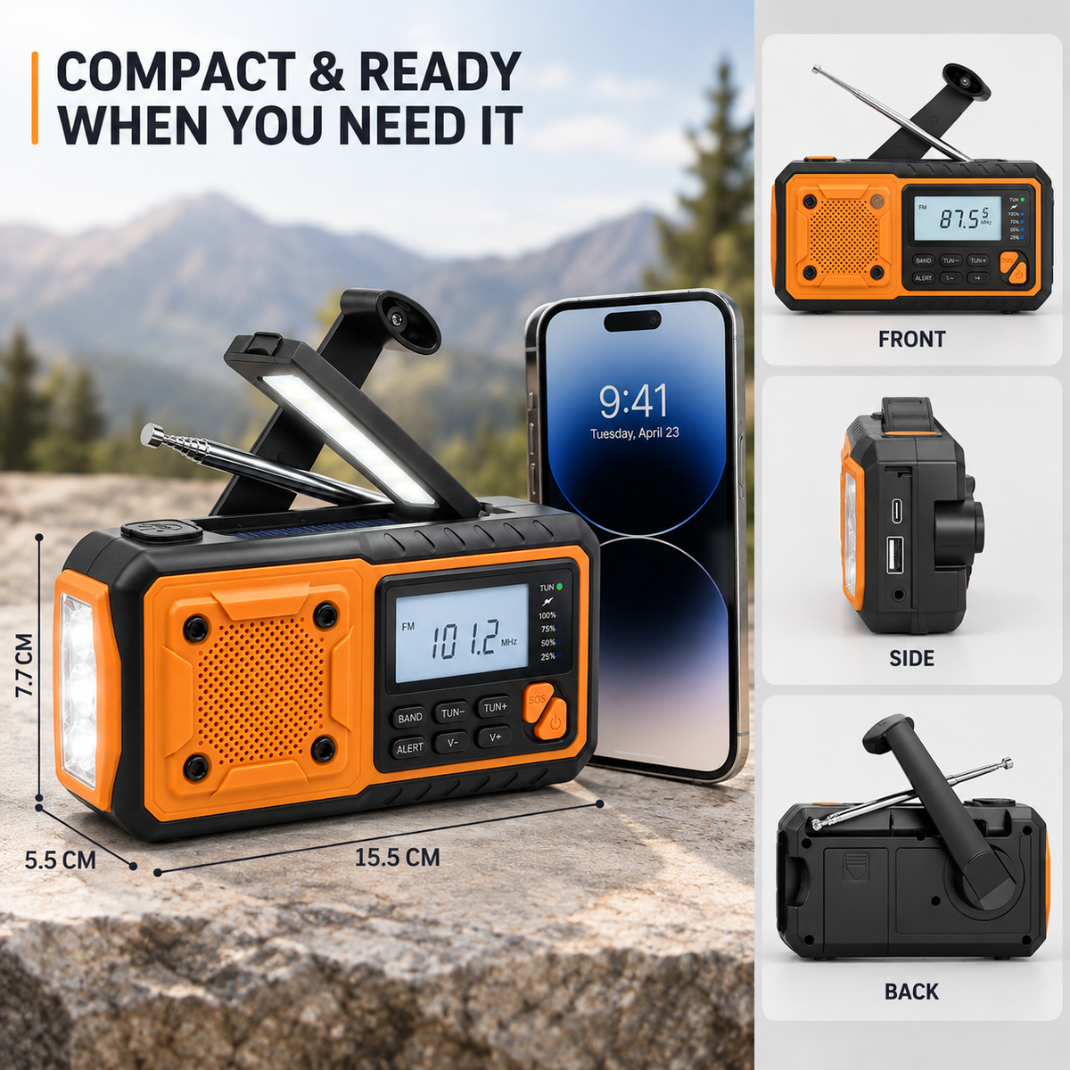 Nordspur | Solavox Portable Emergency Crank Radio