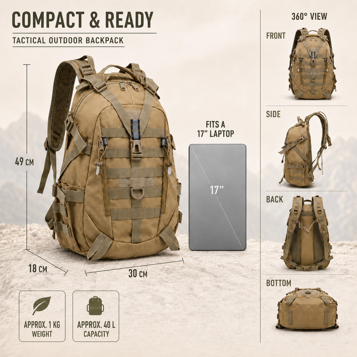 Nordspur | 40 Liter Tactical Backpack