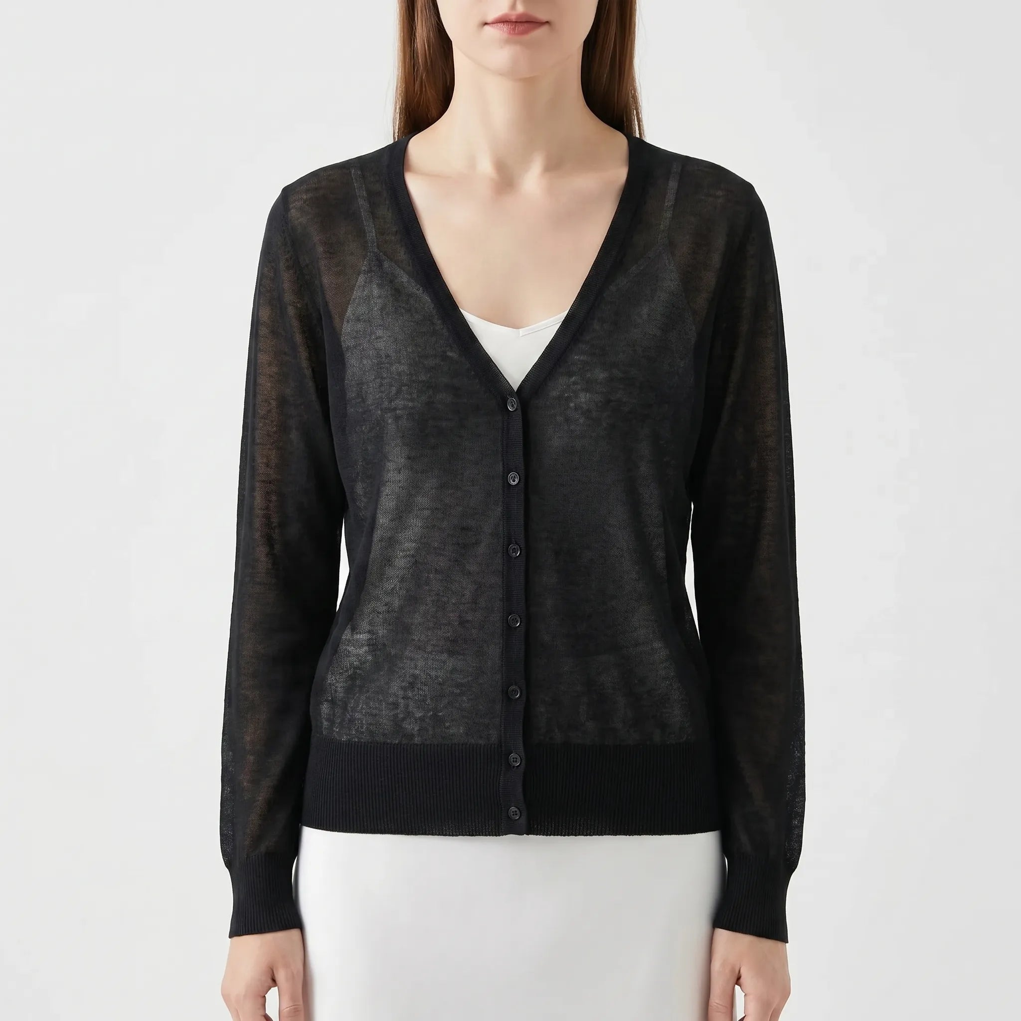 Nordspur | Aeralis Semi-Sheer Cropped Cardigan