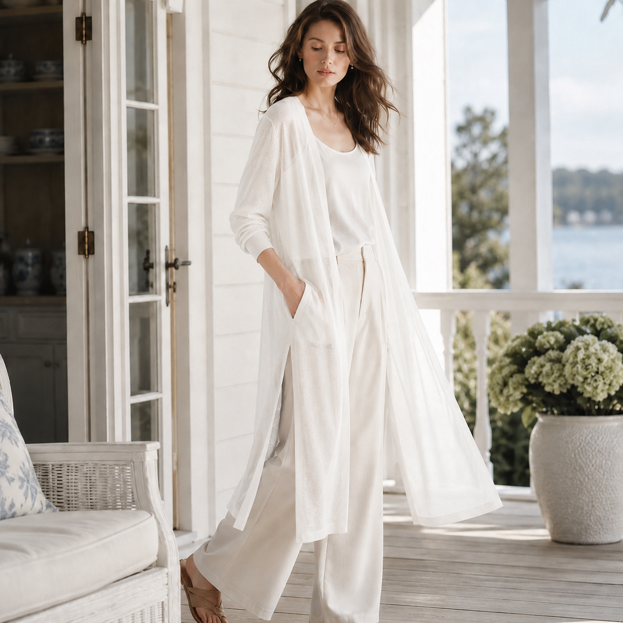 Nordspur | Aerisell Longline Open Front Cardigan