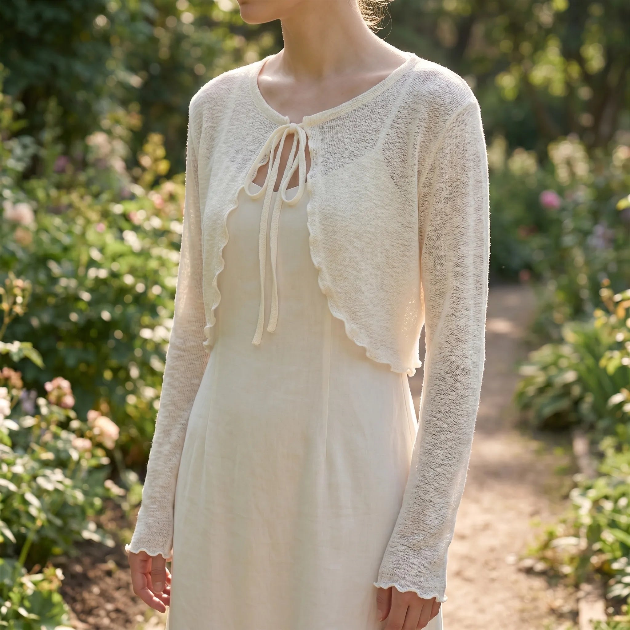 Nordspur | Aeriya Cropped Thin Knit Cardigan