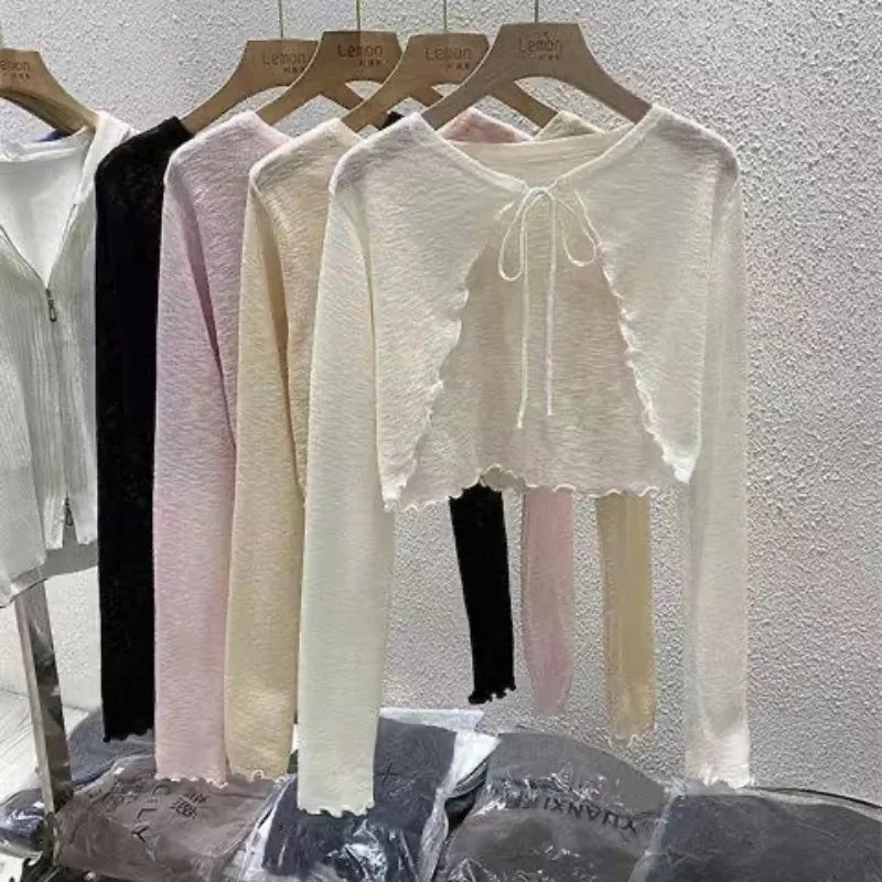 Nordspur | Aeriya Cropped Thin Knit Cardigan