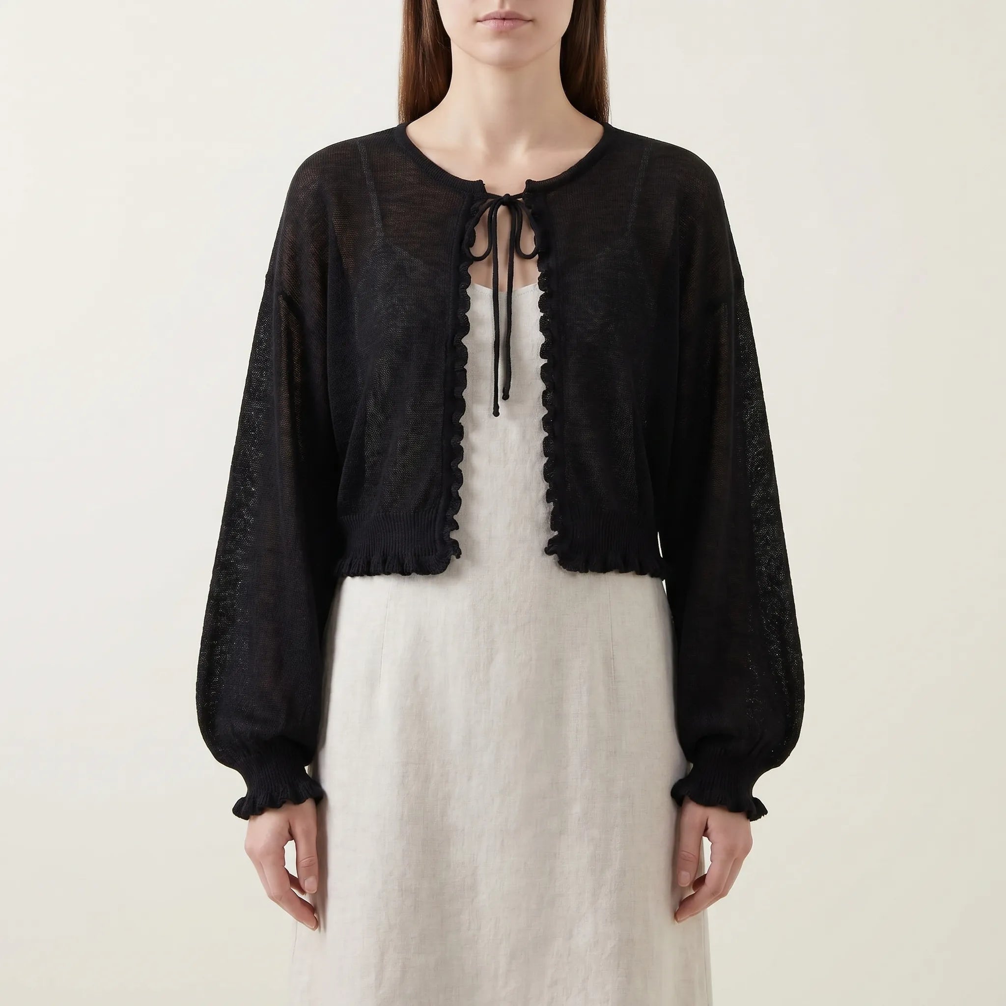 Nordspur | Aeriya Cropped Thin Knit Cardigan