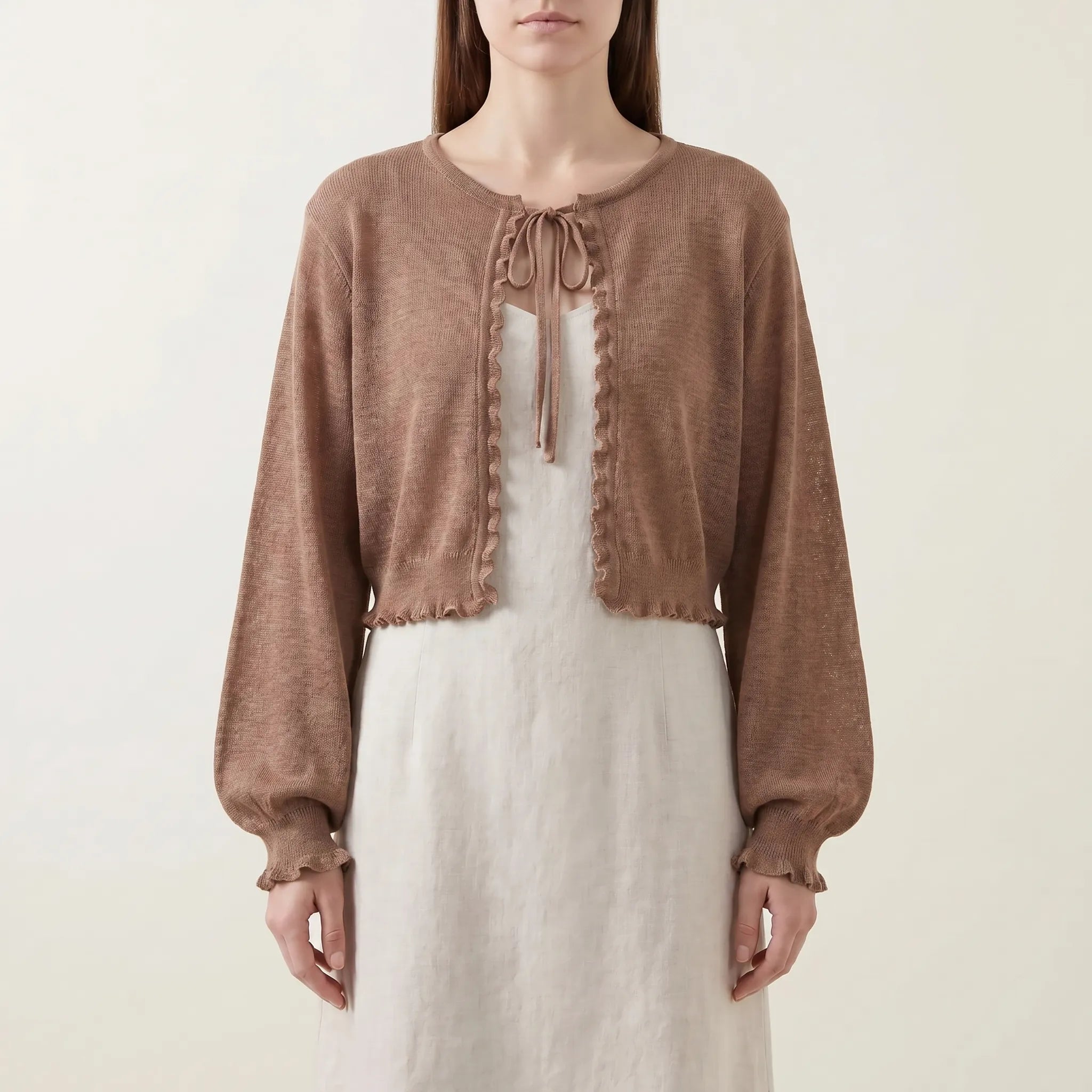 Nordspur | Aeriya Cropped Thin Knit Cardigan