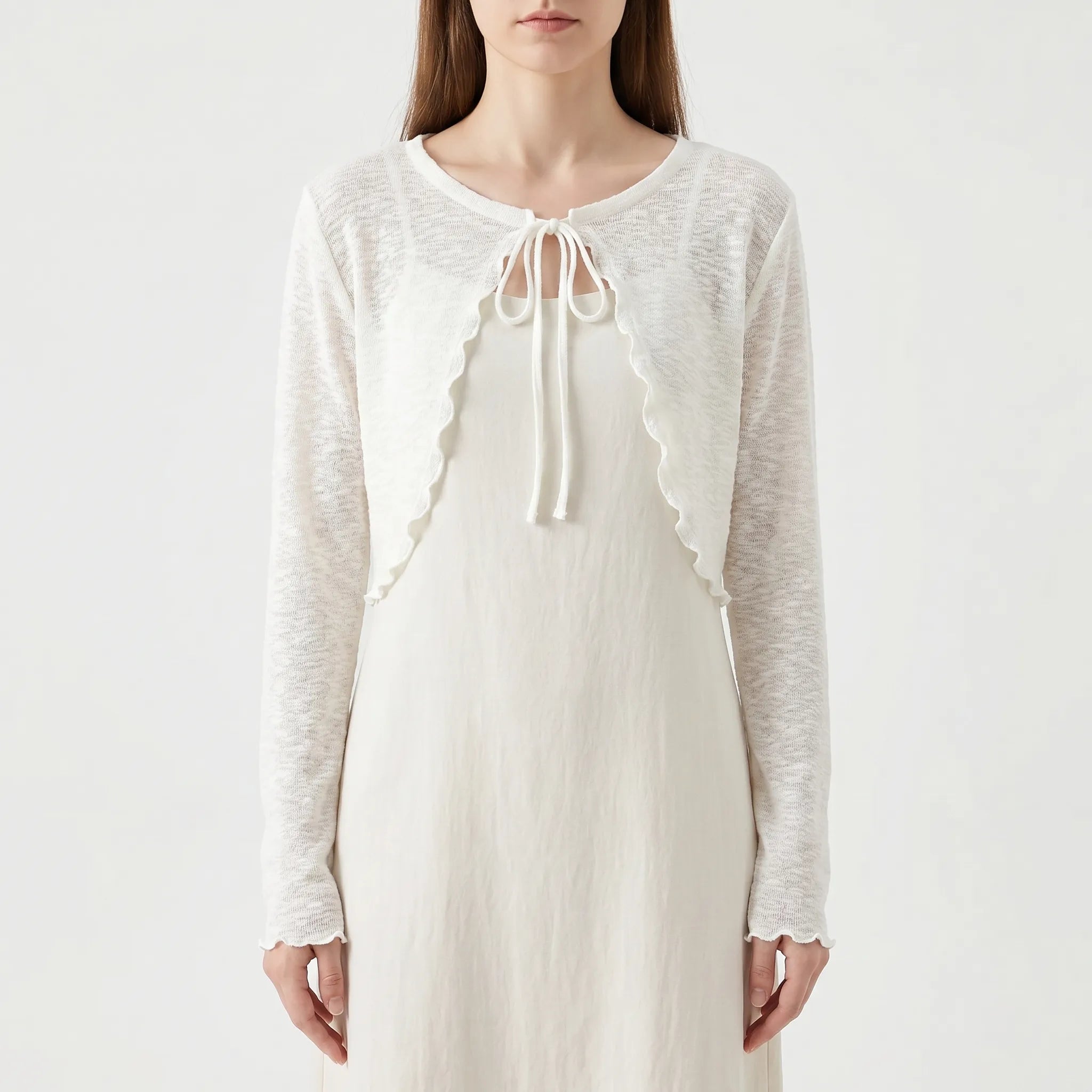 Nordspur | Aeriya Cropped Thin Knit Cardigan
