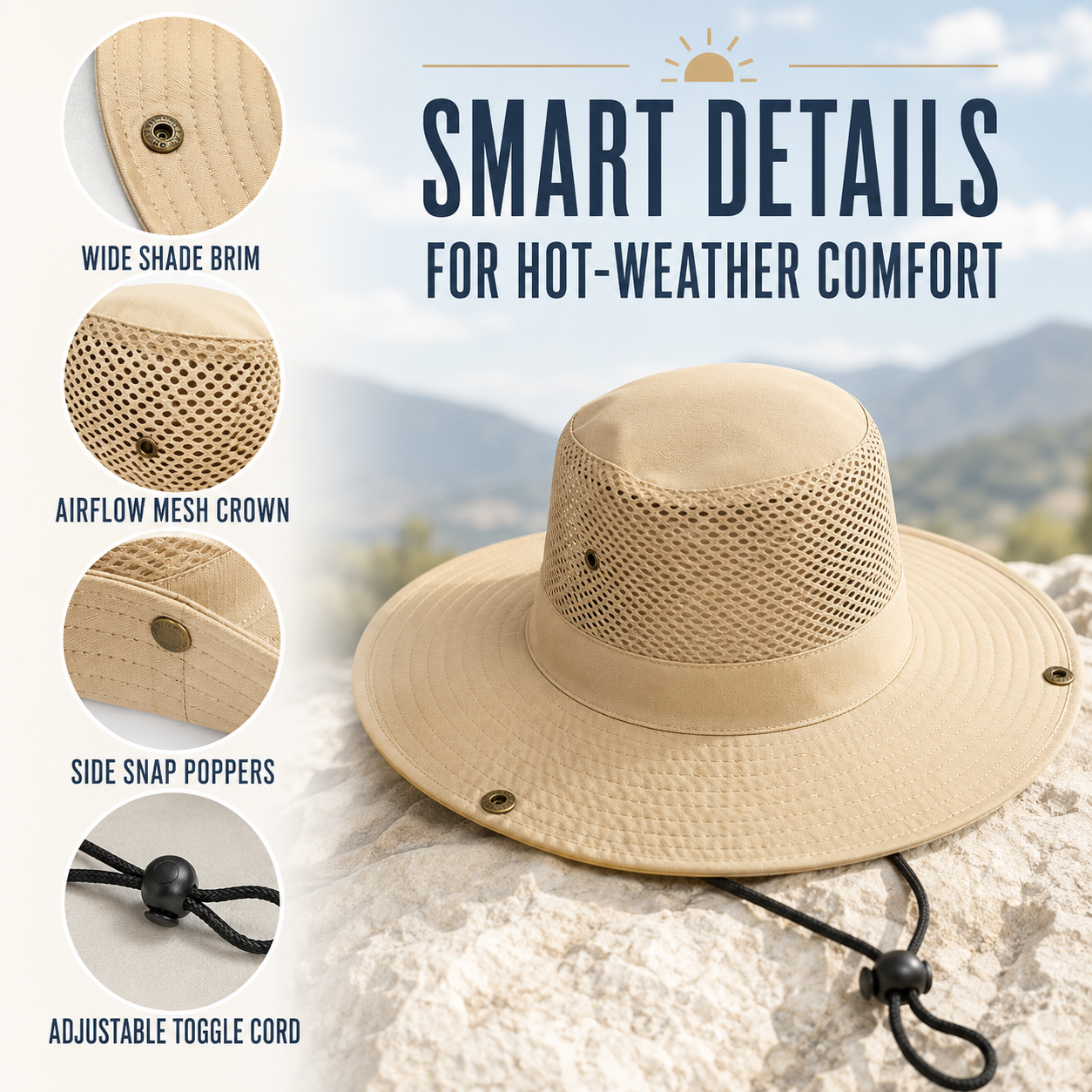 Nordspur | Aerovent Wide Brim Mesh Hat