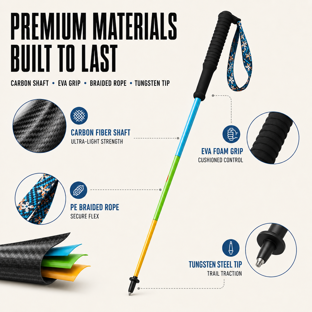 Nordspur | AllumStride Ultra Light Aluminum Trekking Pole