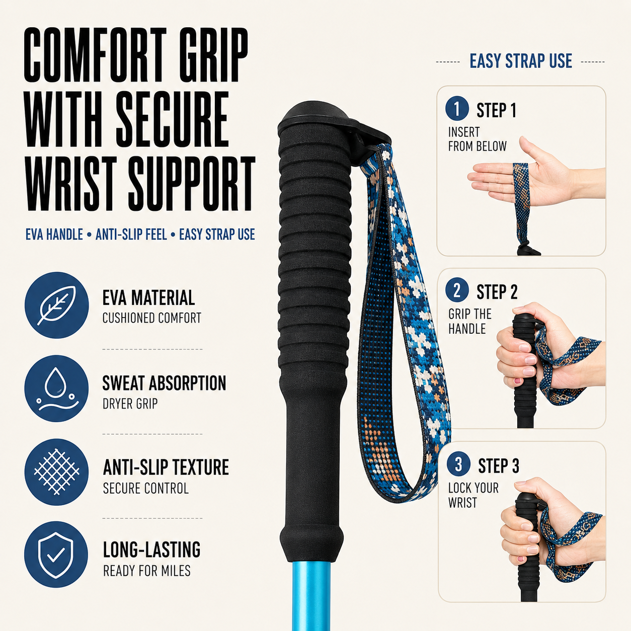 Nordspur | AllumStride Ultra Light Aluminum Trekking Pole