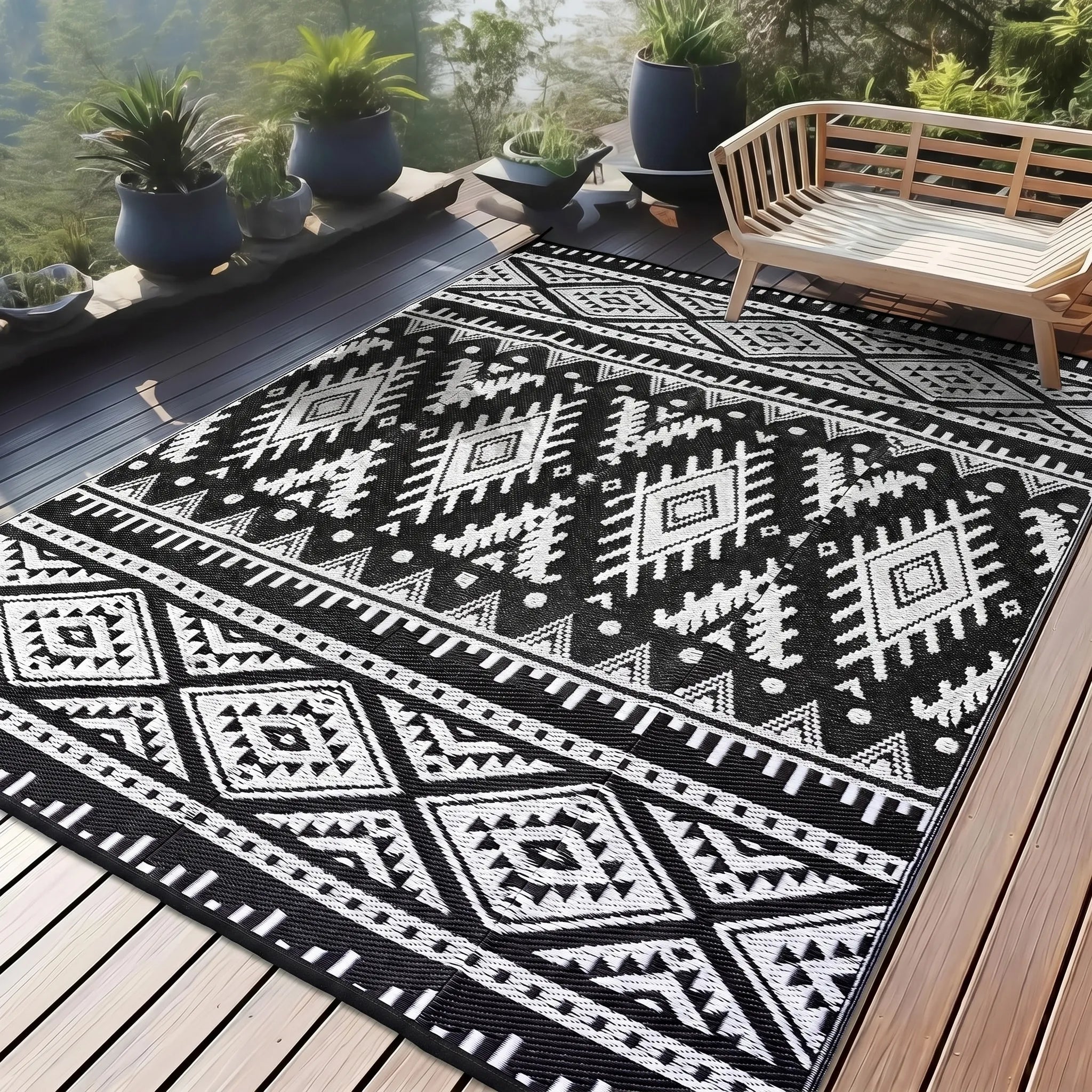 Nordspur | Alvoria Reversible Geometric Outdoor Rug