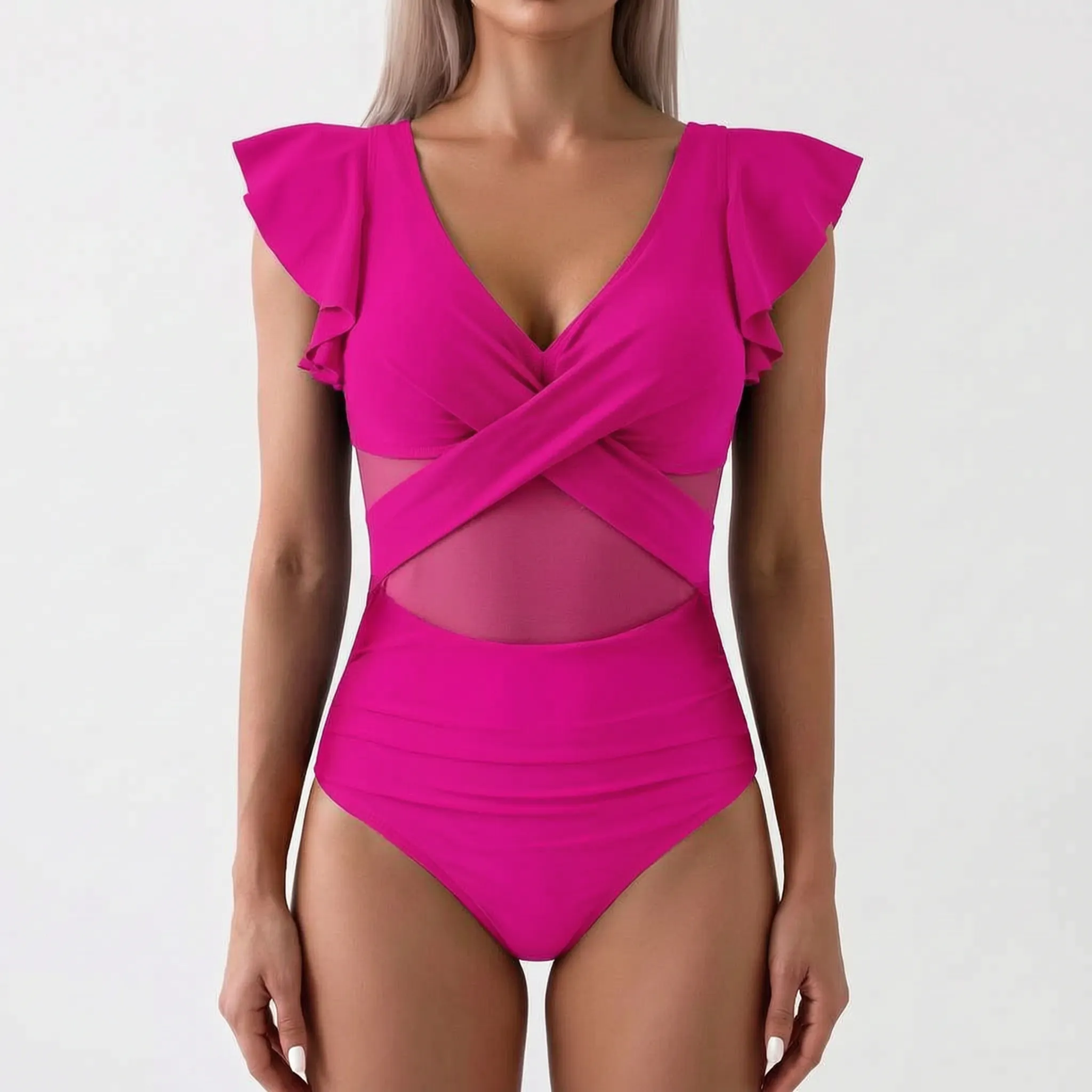 Nordspur | Aqualuna V-Neck Ruched One-Piece Swimsuit