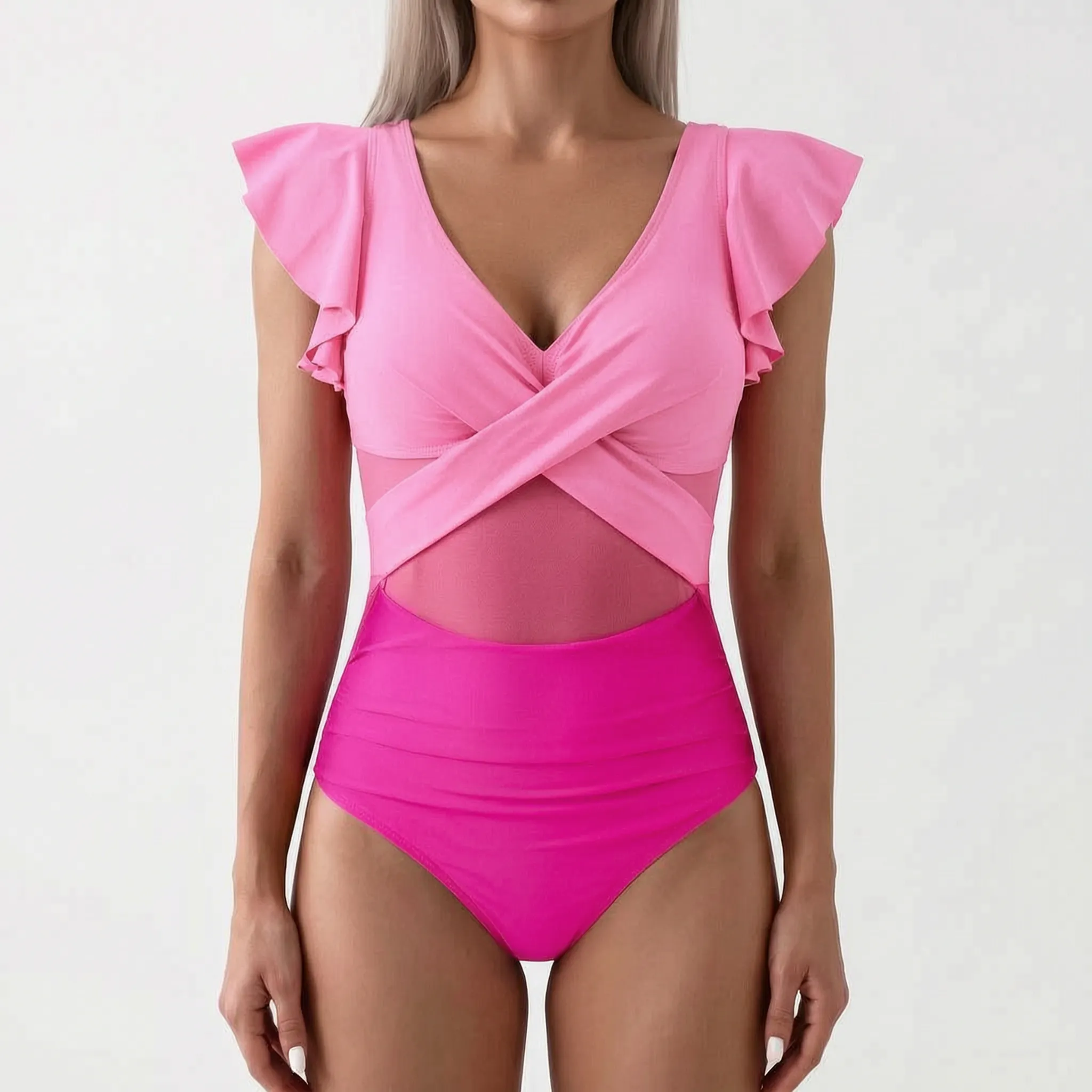 Nordspur | Aqualuna V-Neck Ruched One-Piece Swimsuit