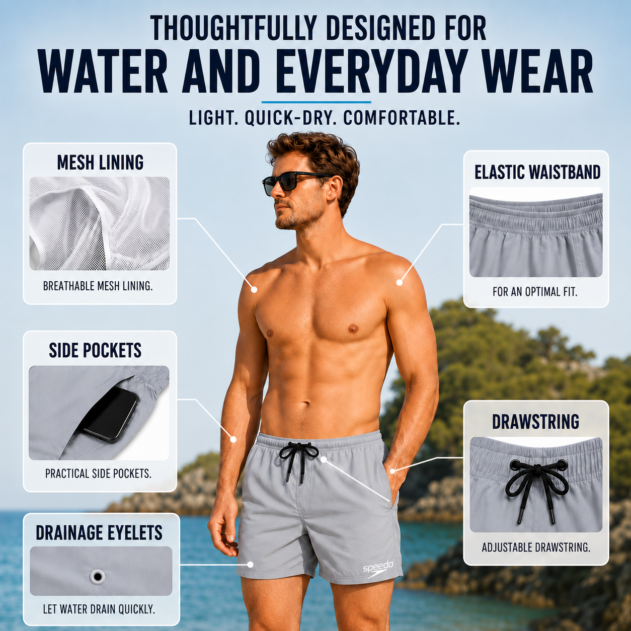 Nordspur | Aqualuxe Quick Drying Swim Shorts