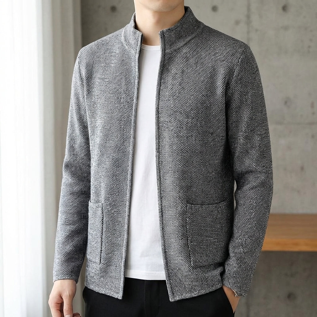 Nordspur | Ardentor Slim Fit Stand Collar Cardigan