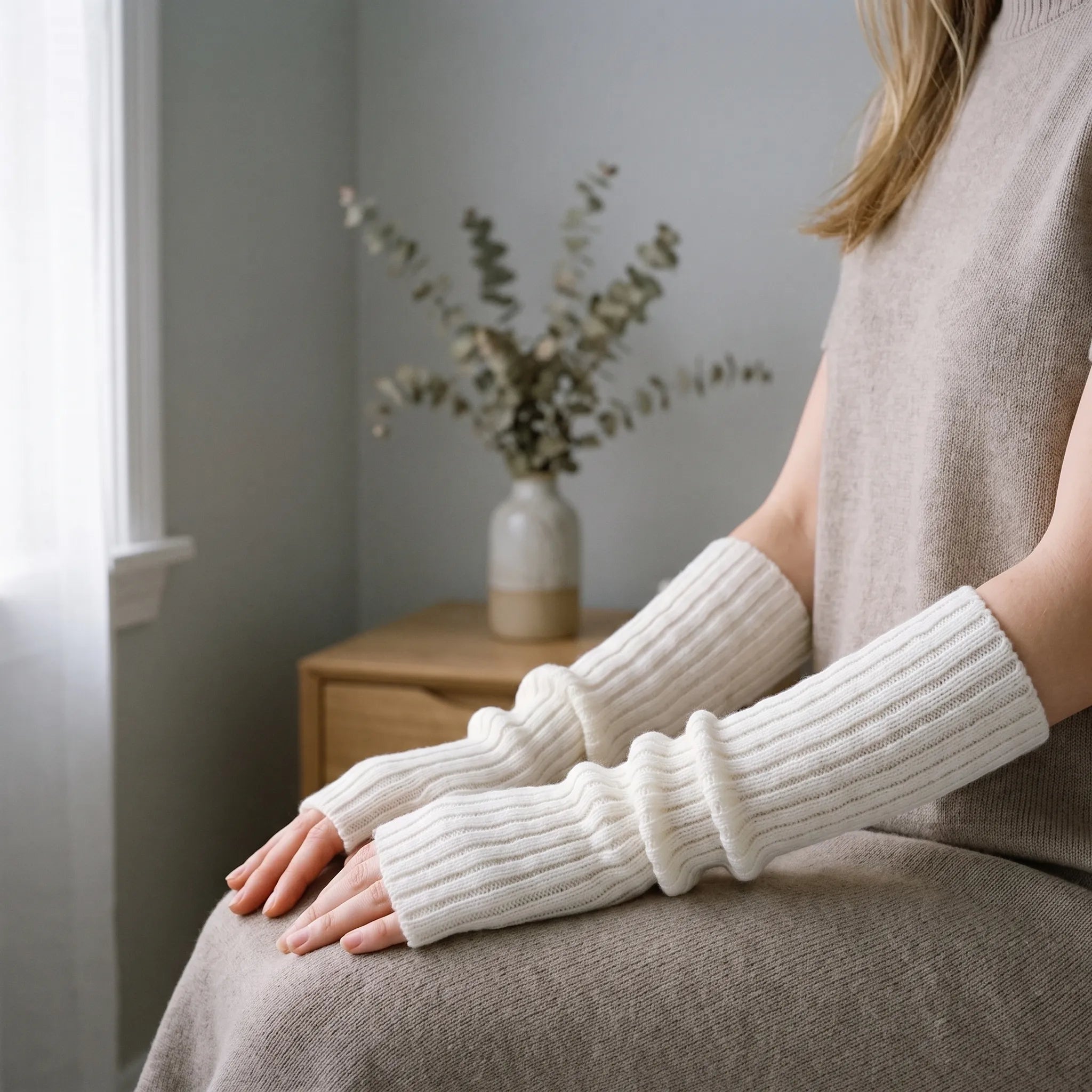 Nordspur | ArmHugs Long Ribbed Knit Fingerless Gloves