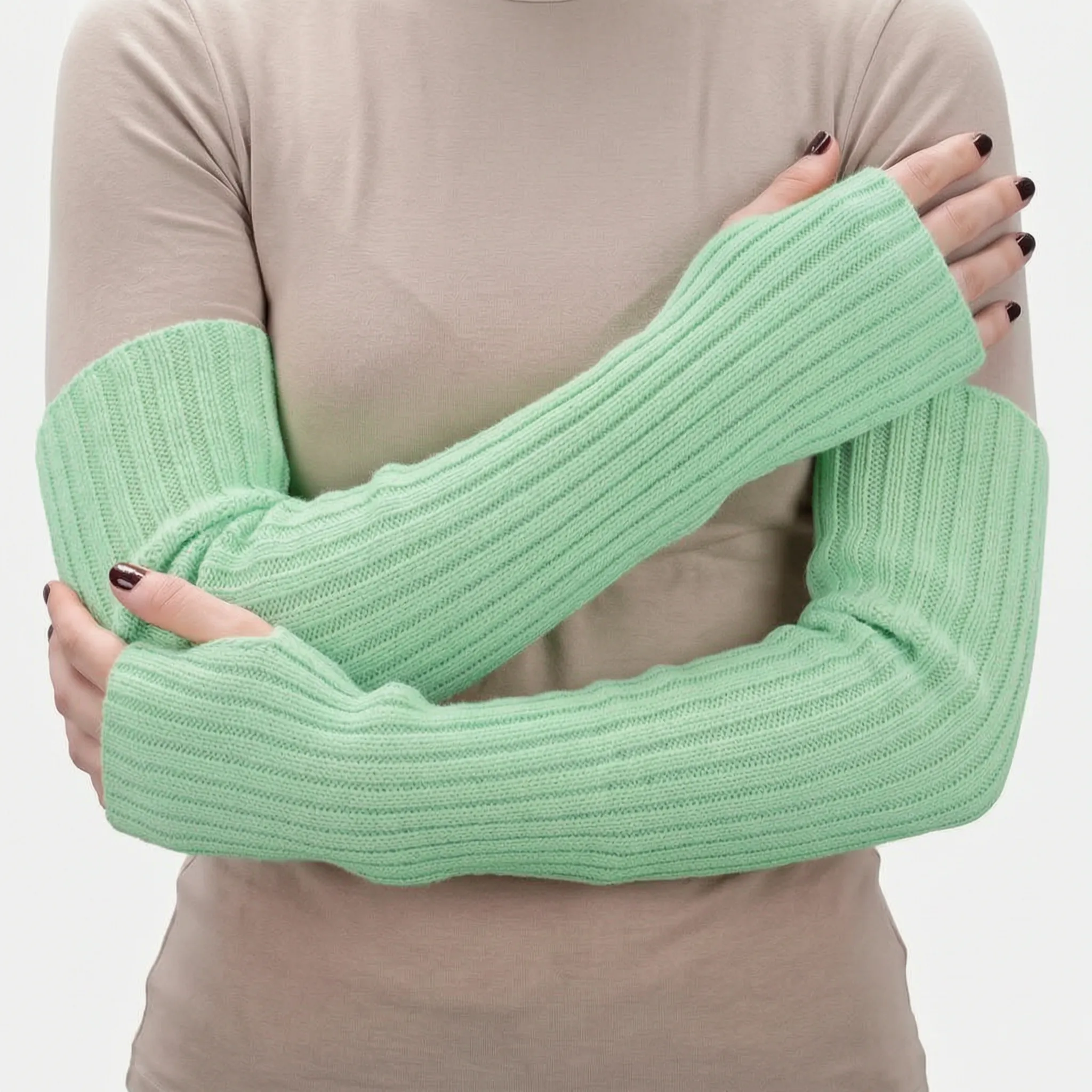 Nordspur | ArmHugs Long Ribbed Knit Fingerless Gloves