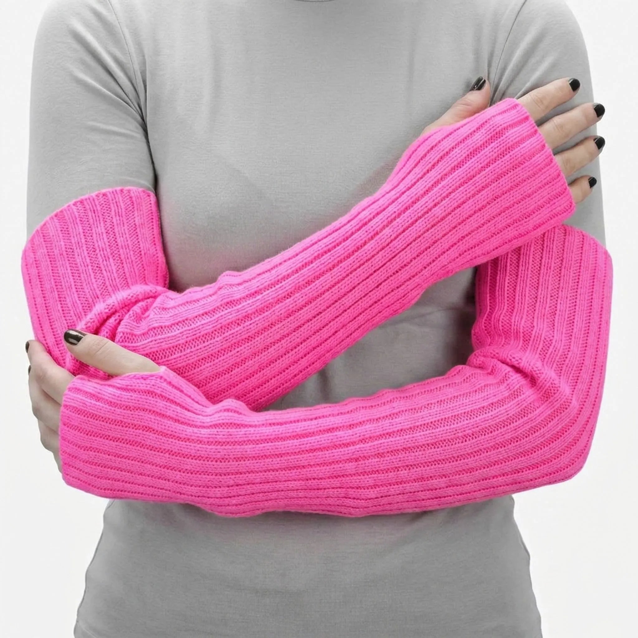 Nordspur | ArmHugs Long Ribbed Knit Fingerless Gloves