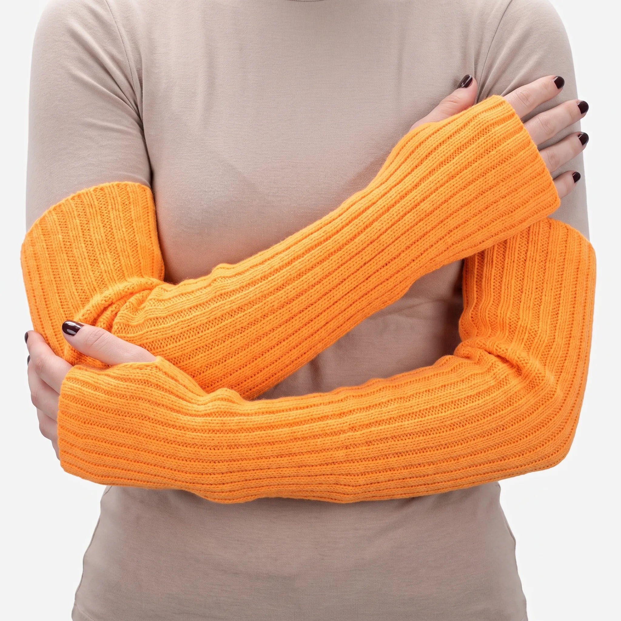 Nordspur | ArmHugs Long Ribbed Knit Fingerless Gloves