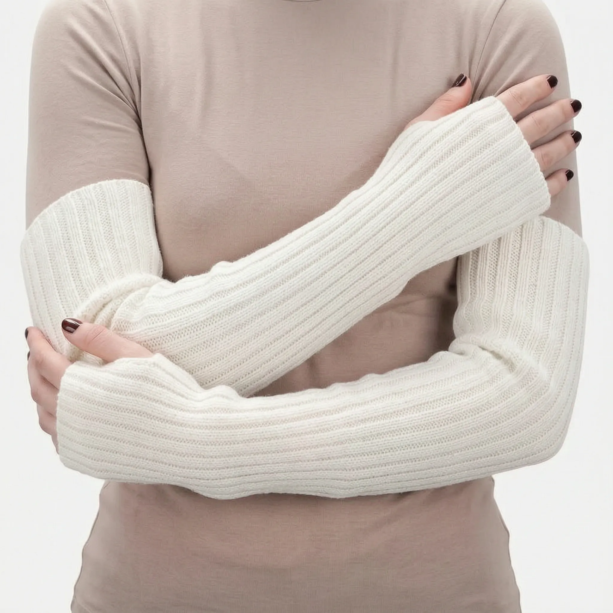 Nordspur | ArmHugs Long Ribbed Knit Fingerless Gloves