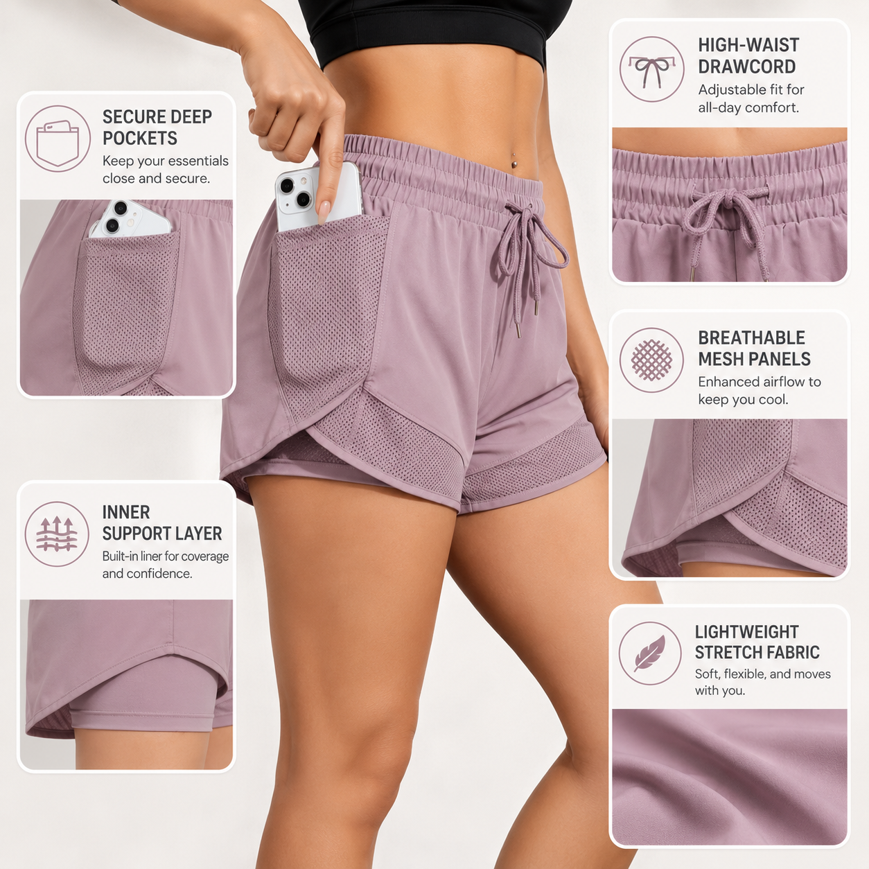 Nordspur | Athlenza Two Layer Workout Shorts