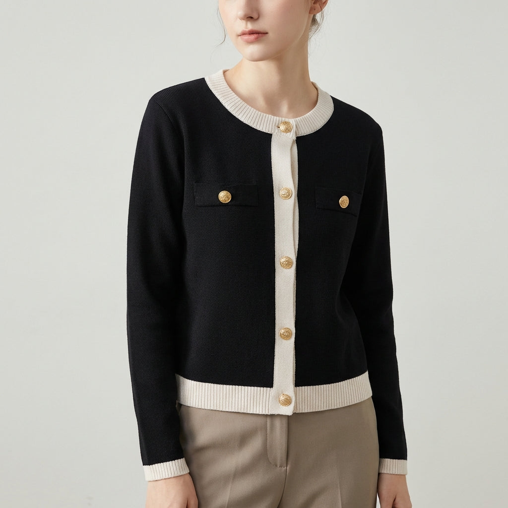 Nordspur | Aurelanne Long Sleeve Round Neck Cardigan