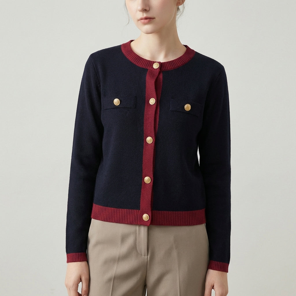 Nordspur | Aurelanne Long Sleeve Round Neck Cardigan
