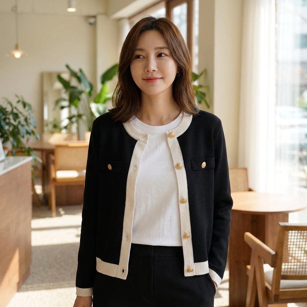Nordspur | Aurelanne Long Sleeve Round Neck Cardigan