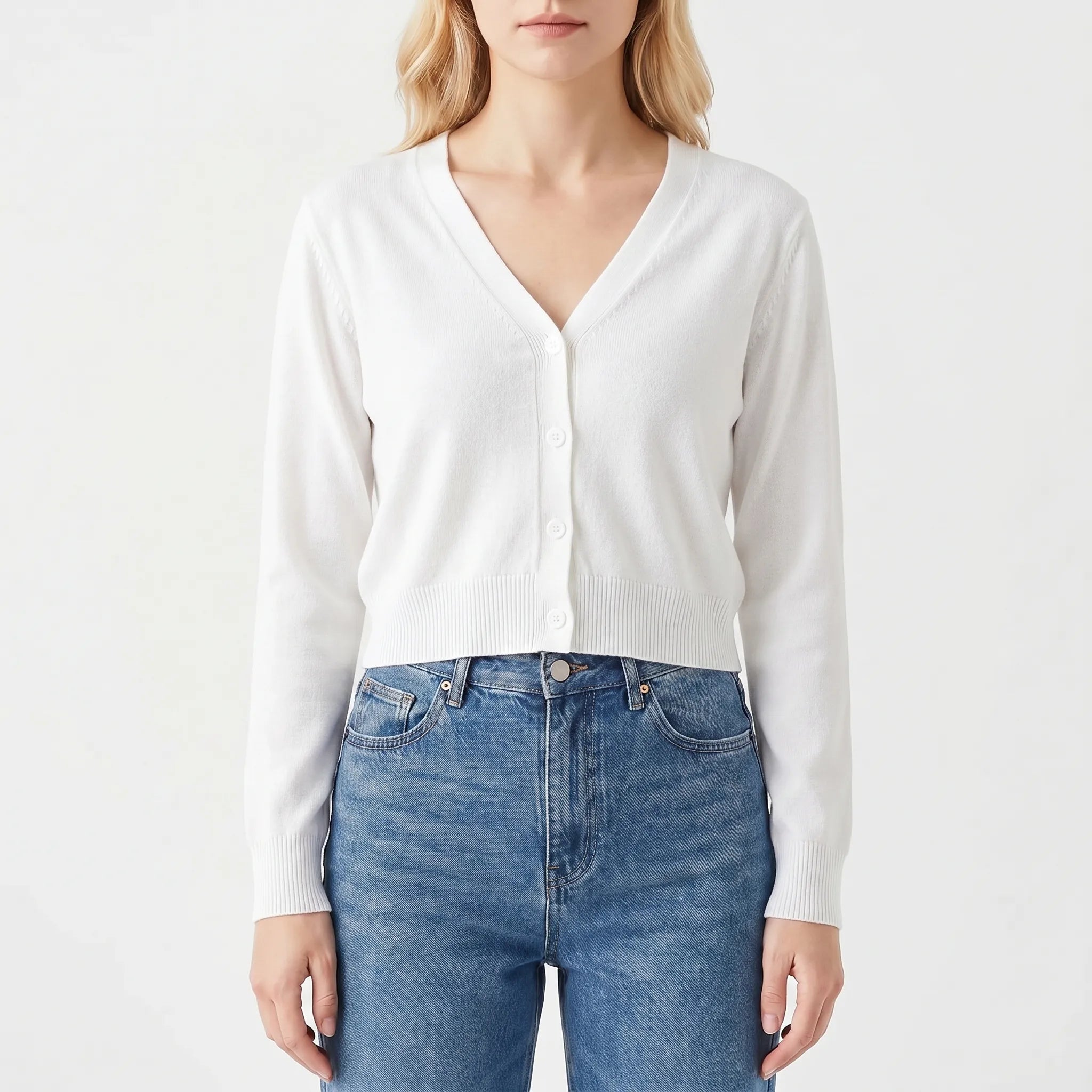Nordspur | Aurelia Cropped V-Neck Cardigan