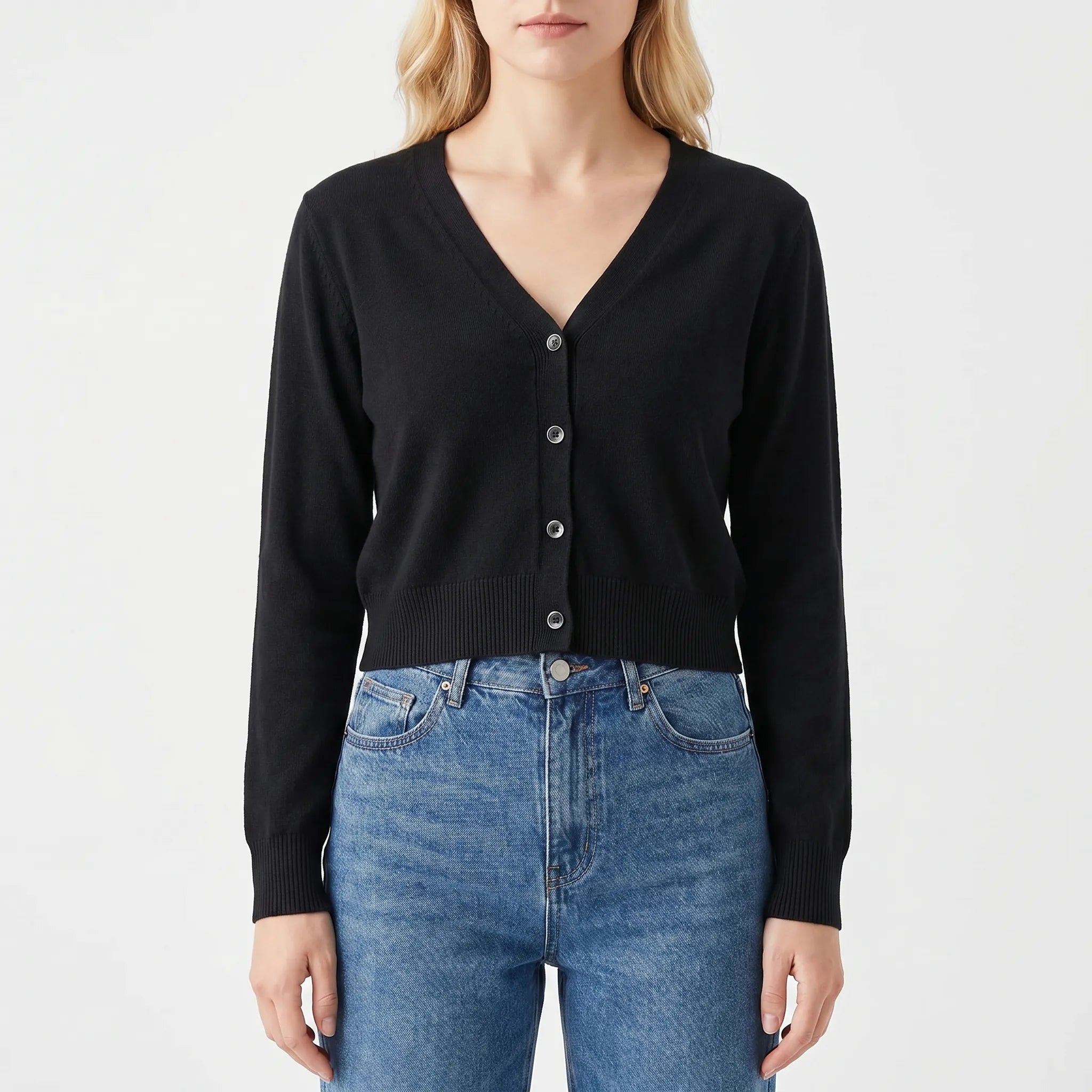 Nordspur | Aurelia Cropped V-Neck Cardigan