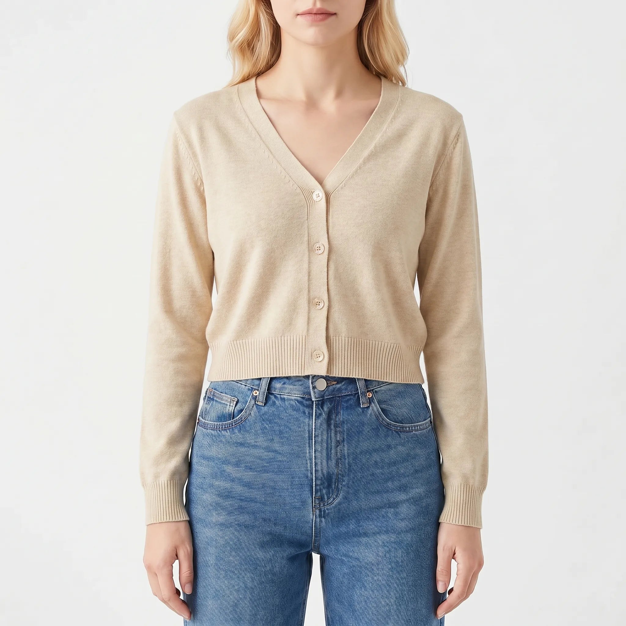 Nordspur | Aurelia Cropped V-Neck Cardigan