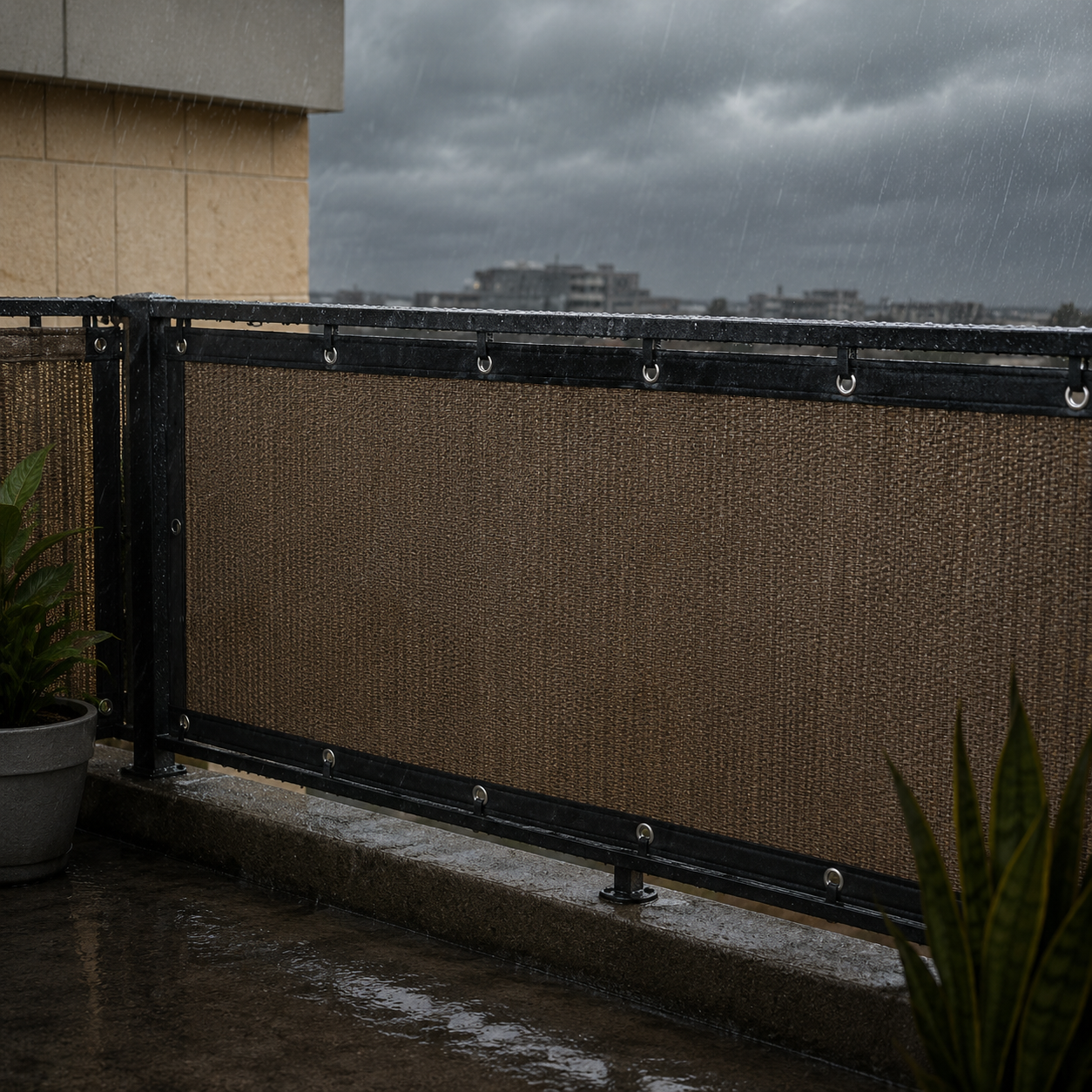Nordspur | Aurevo Balcony Privacy Screen | Sun & Wind Panel, No Drilling