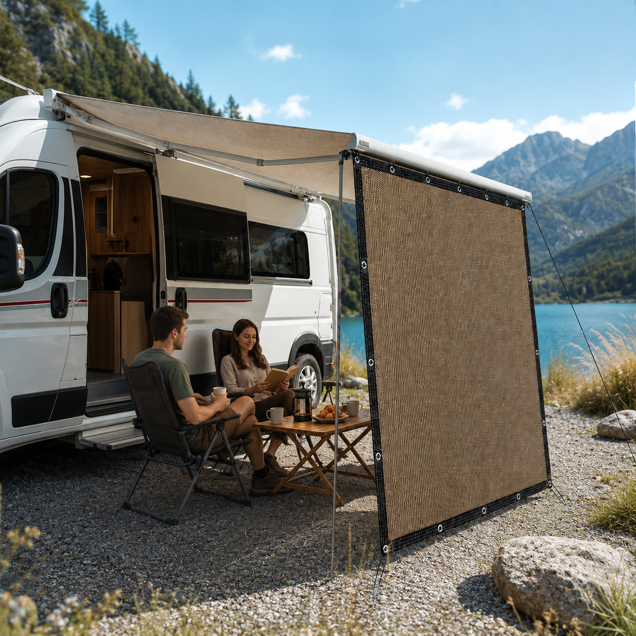 Nordspur | Aurevo Caravan Awning Side Panel | Campervan Privacy & Wind Screen