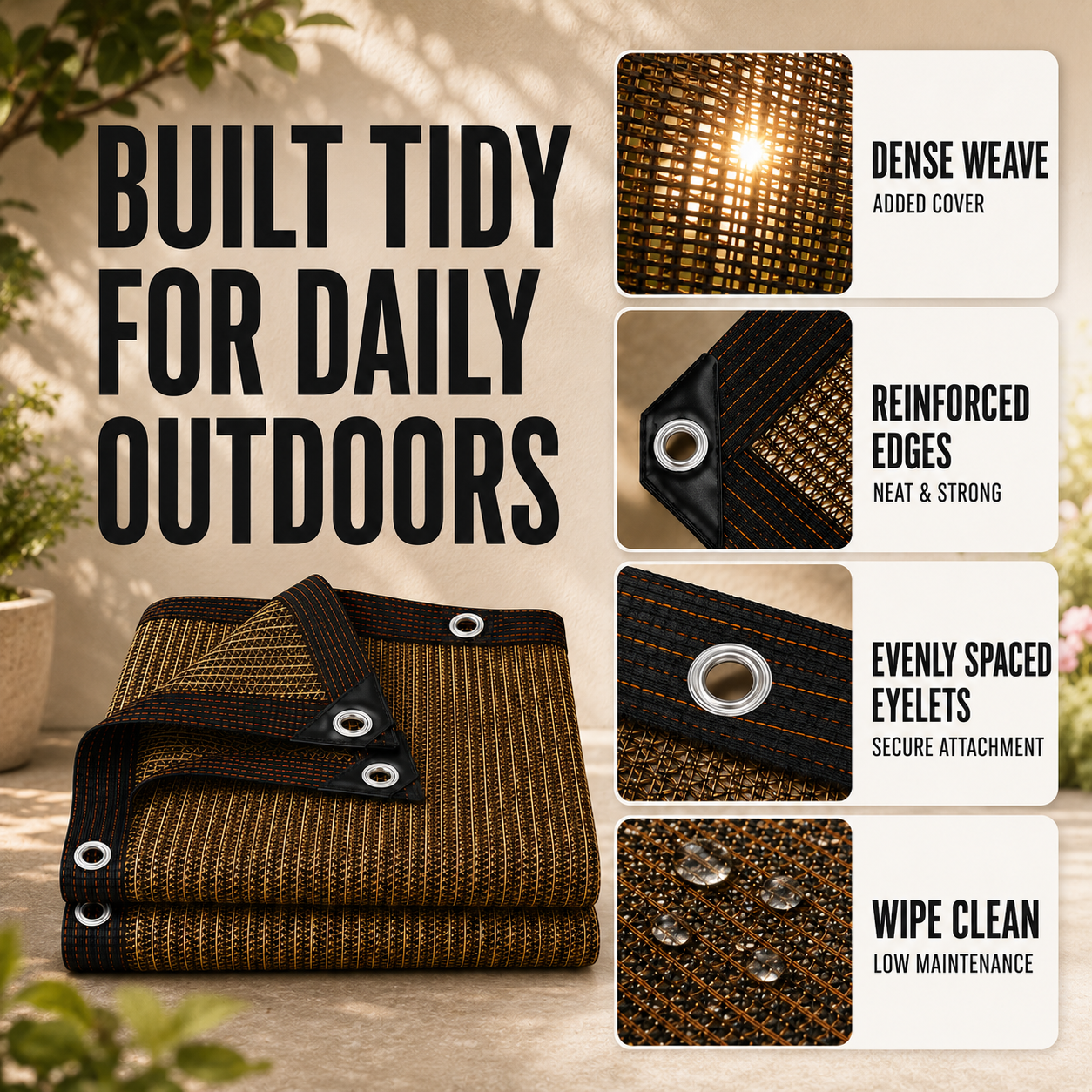 Nordspur | Aurevo Garden Privacy Screen | Patio Side Panel, No Drilling