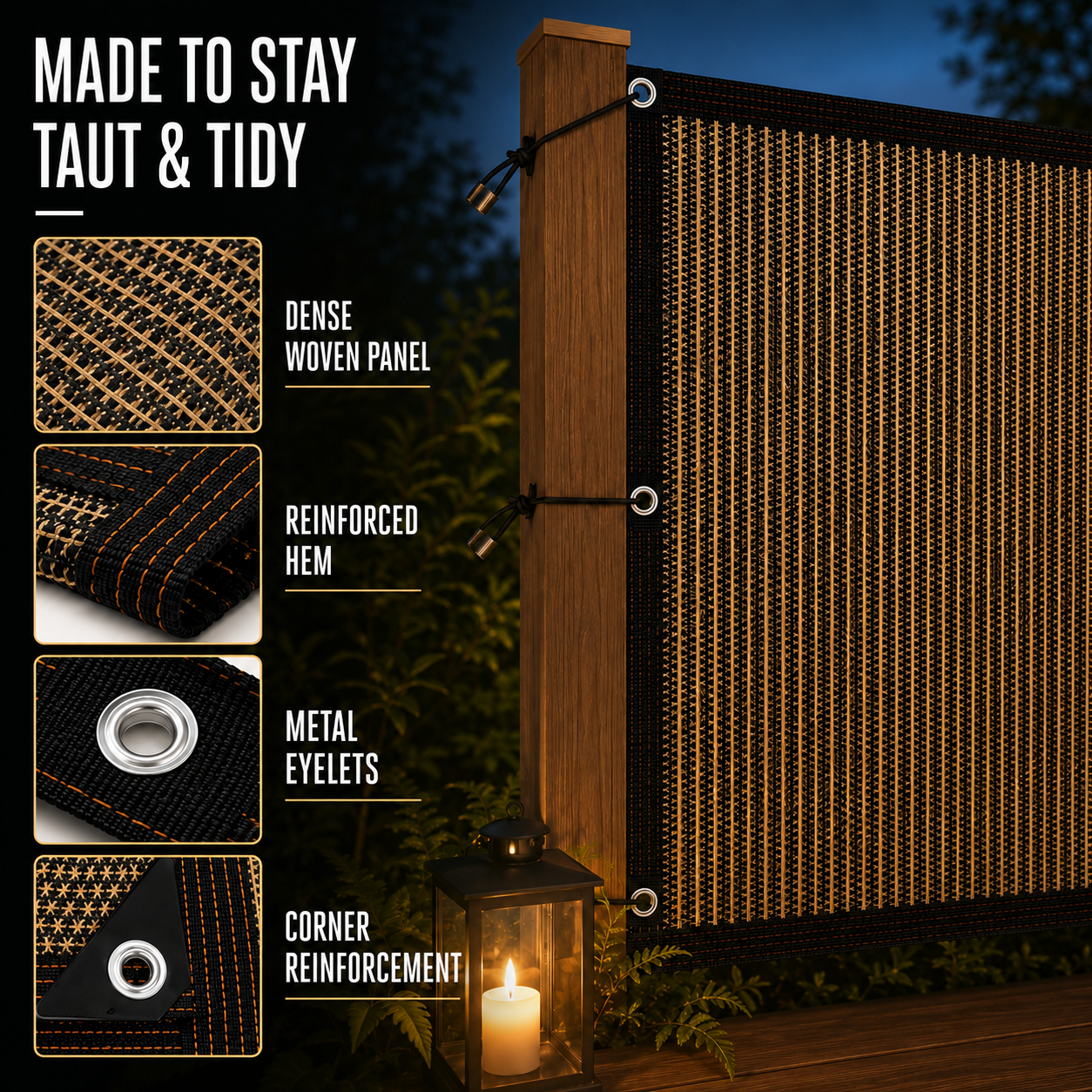 Nordspur | Aurevo Hot Tub Privacy Screen | Garden Screening Panel, No Drilling