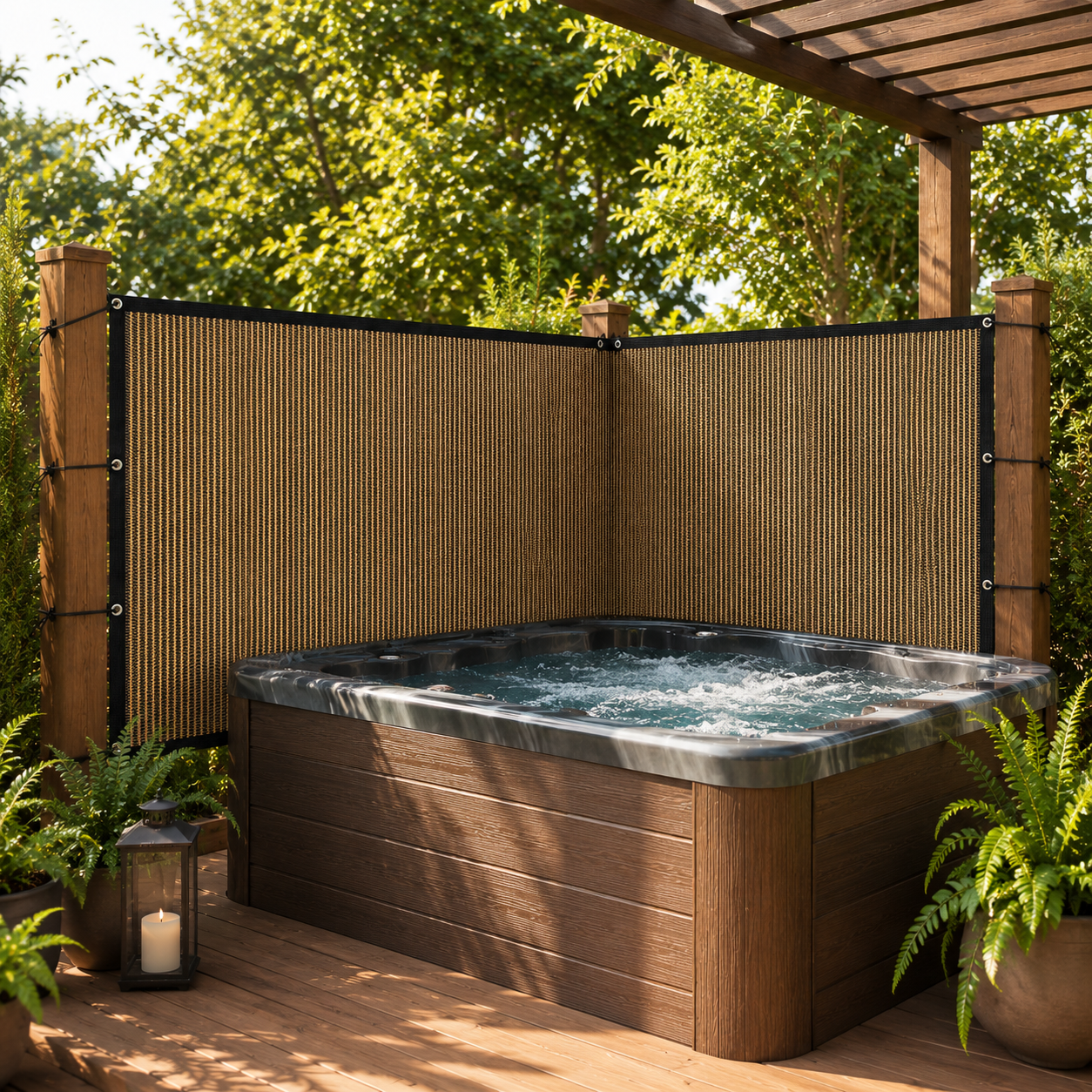 Nordspur | Aurevo Hot Tub Privacy Screen | Garden Screening Panel, No Drilling