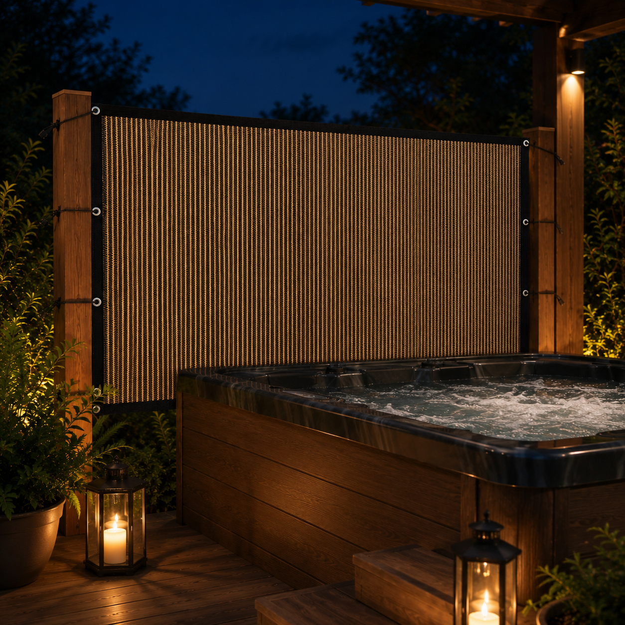 Nordspur | Aurevo Hot Tub Privacy Screen | Garden Screening Panel, No Drilling