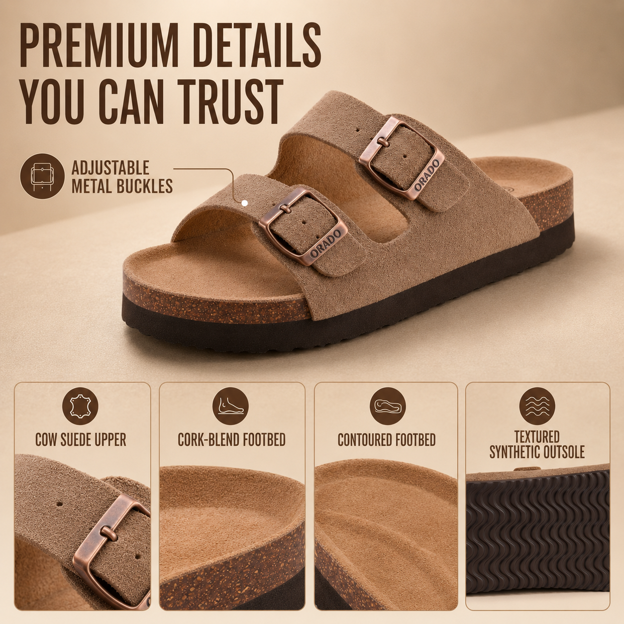 Nordspur | Aurisol Two-Strap Slip-On Sandals