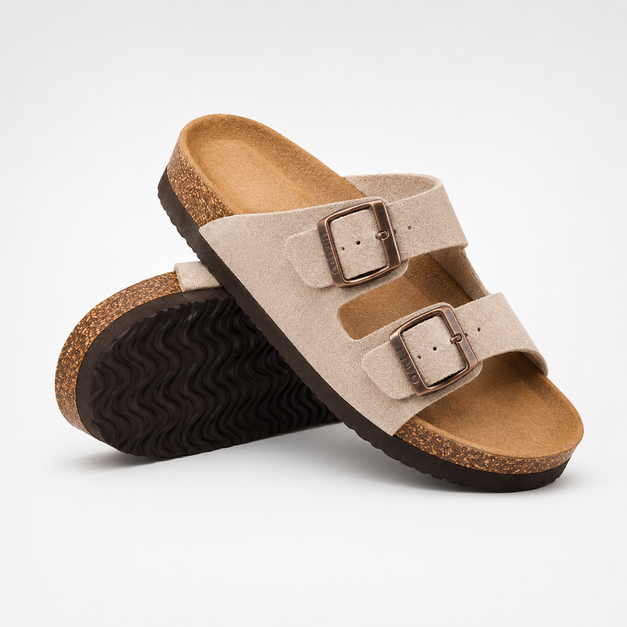 Nordspur | Aurisol Two-Strap Slip-On Sandals