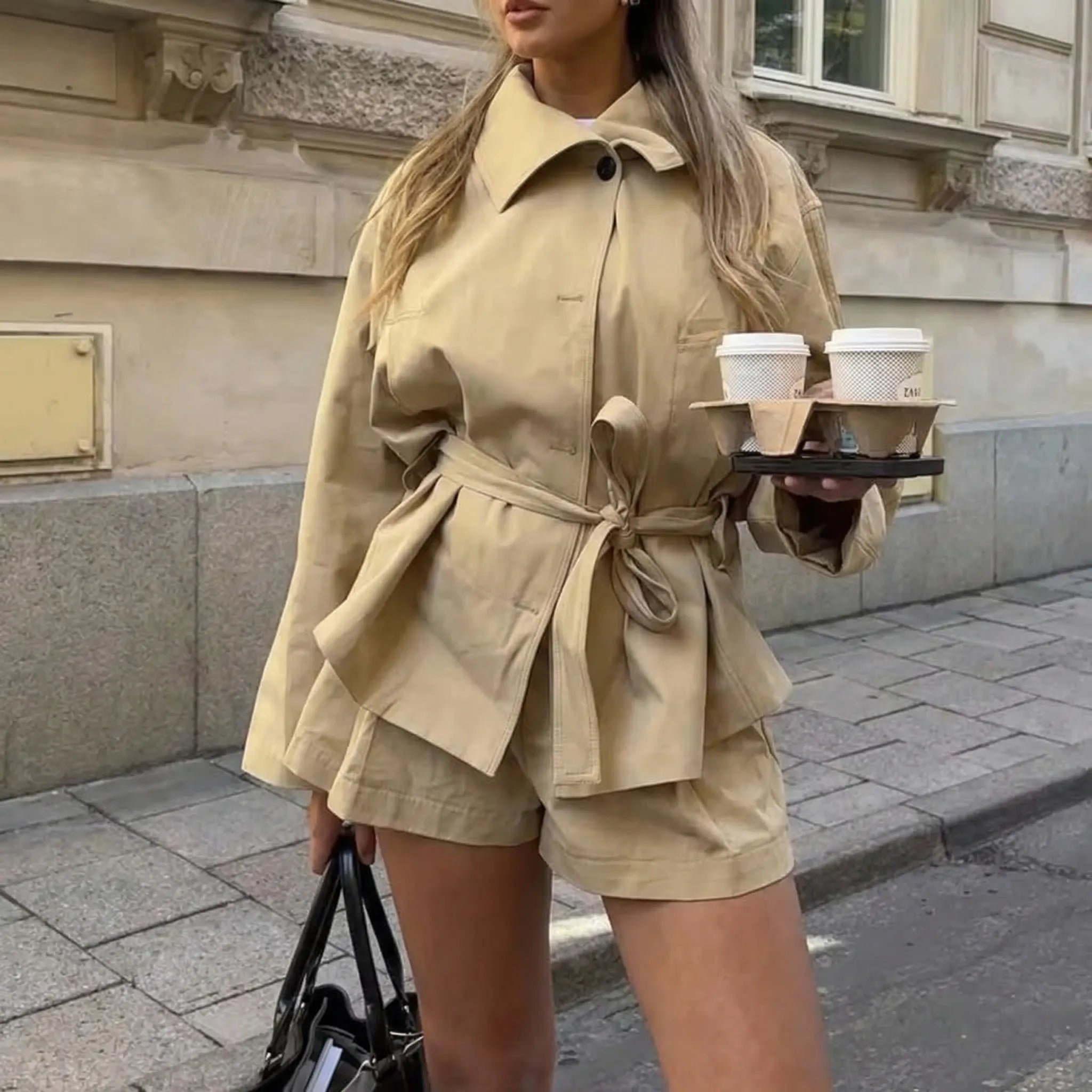 Nordspur | Autumelle Turn-Down Collar Short Co-Ord Set