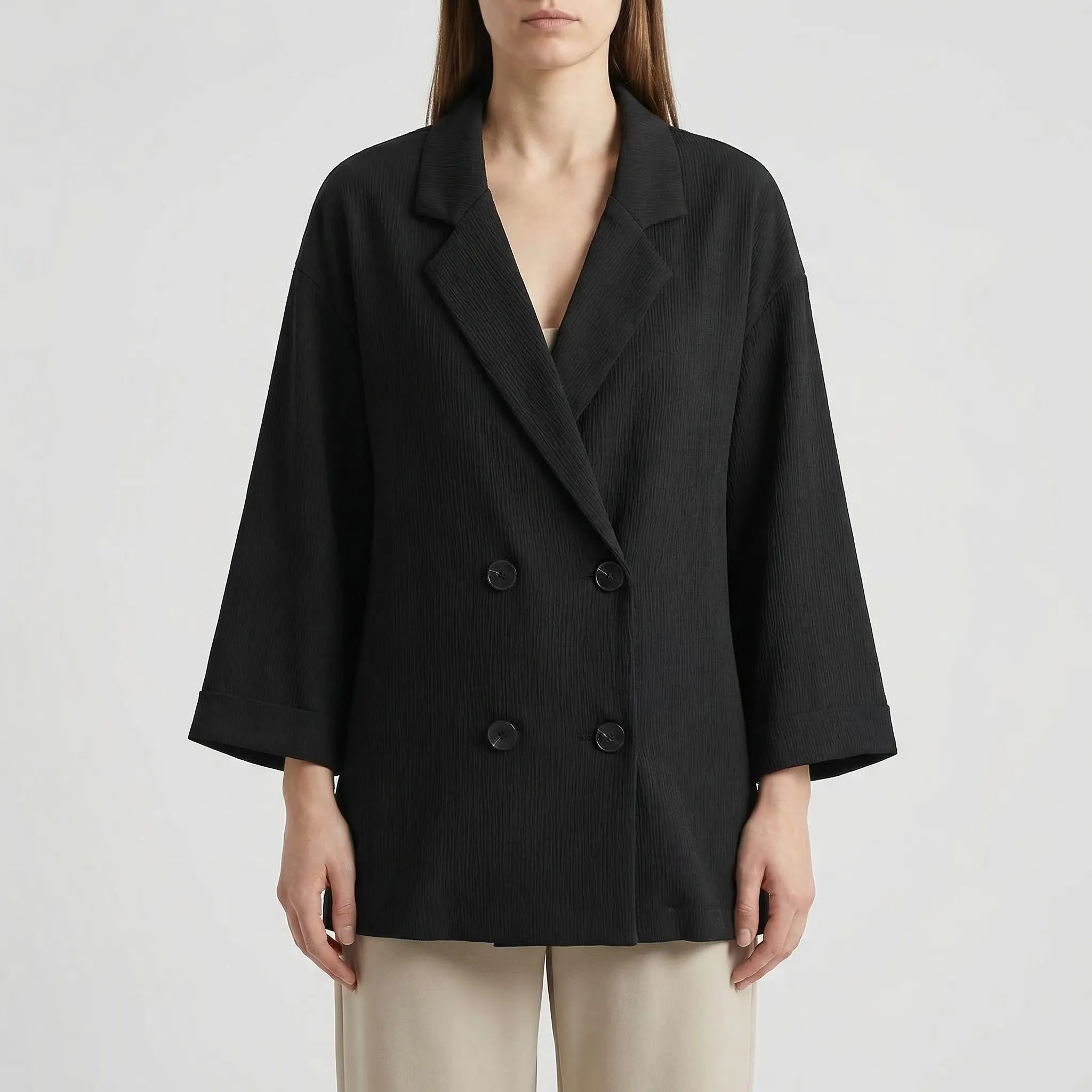 Nordspur | Autumvelle Double-Breasted Blazer And Wide-Leg Trouser Set