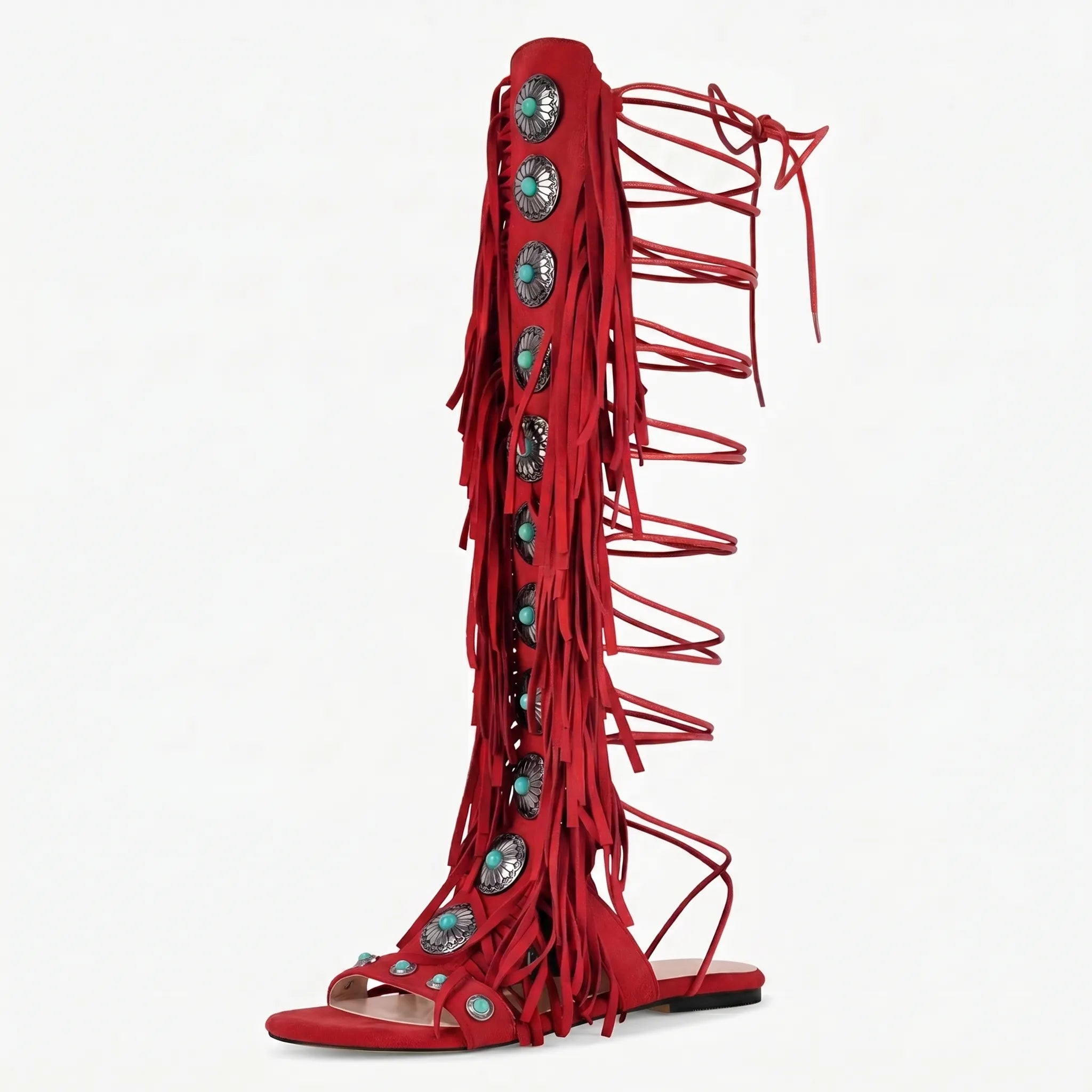 Nordspur | Avelari Knee-High Fringe Sandals