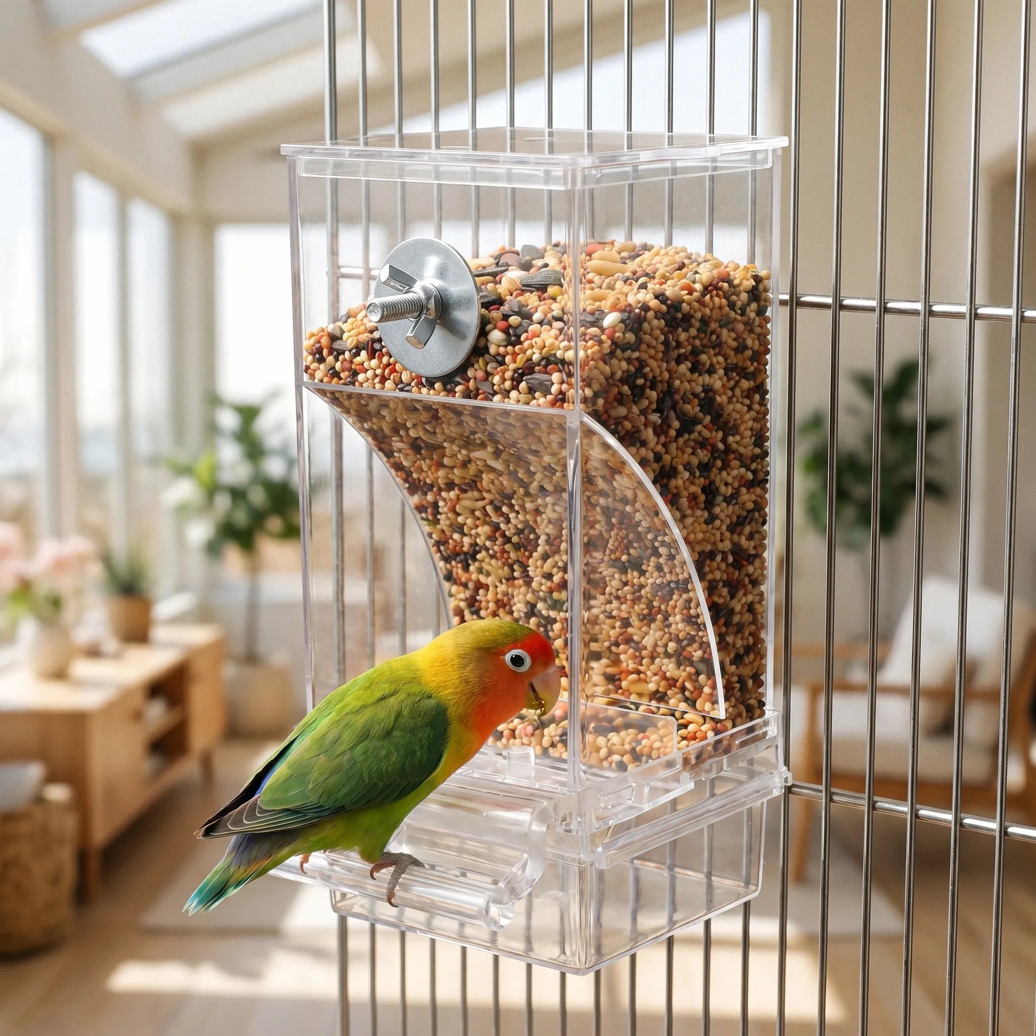 Nordspur | AviaDine Transparent Cage Bird Feeder