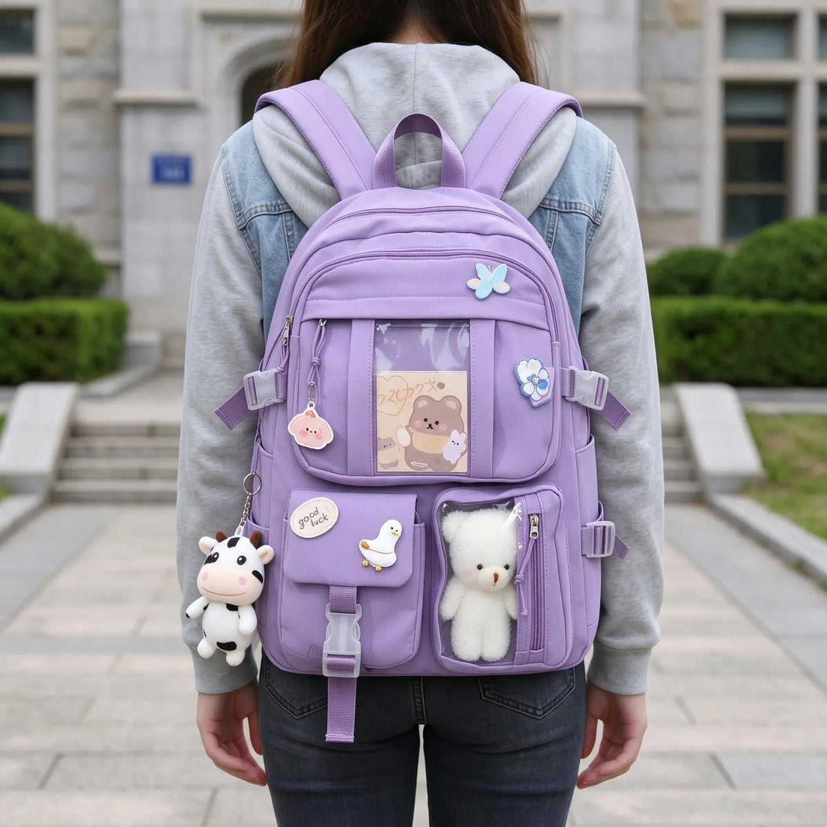 Nordspur Backpack For Laptop And Lunch | Preppy Style Student Daypack