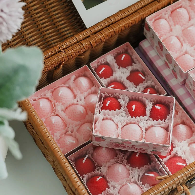 Nordspur | Berrina Miniature Strawberry Shaped Candles