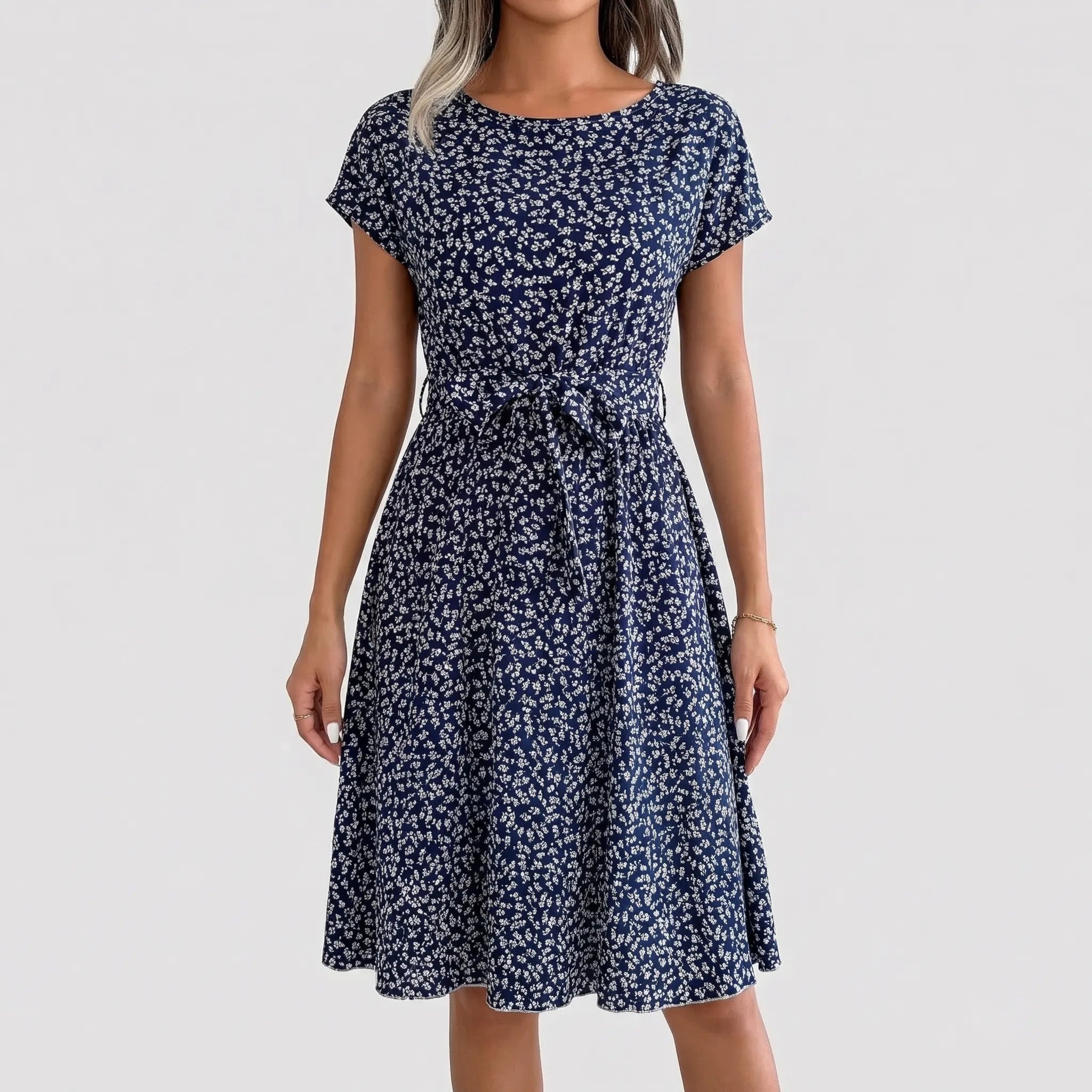 Nordspur | Blosswyn Floral Print Pleated Midi Dress