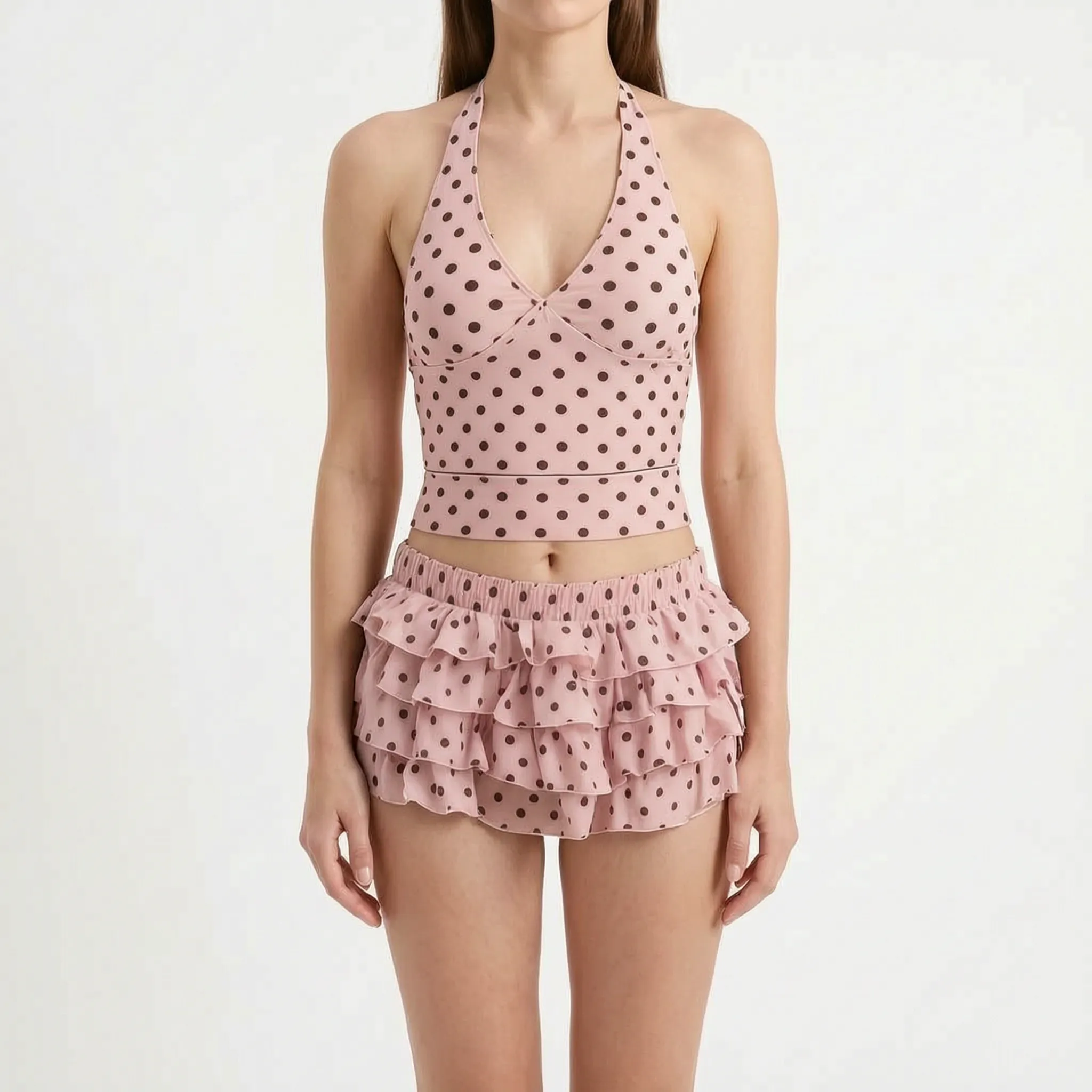 Nordspur | Blushwave Vintage Style Polka Dot Pink Bikini
