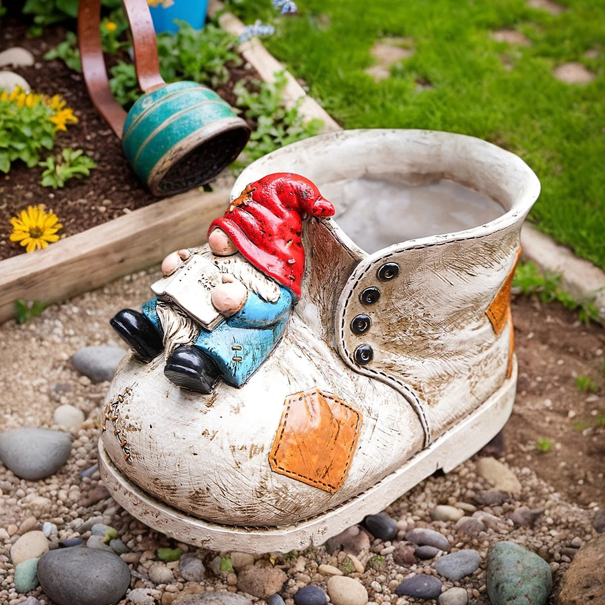 Nordspur | Bootella Hand-Painted Boot-Shaped Decorative Flowerpot